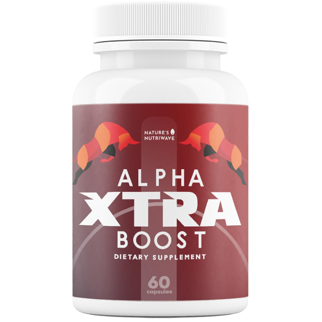Nature’s NutriWave Alpha XtraBoost Capsules – Natural Men’s Supplement with Saw Palmetto, Fenugreek, L-Tyrosine & Herbal Blend, Made in USA – 60 Caps, 1 Month Supply - TrustMedUSA
