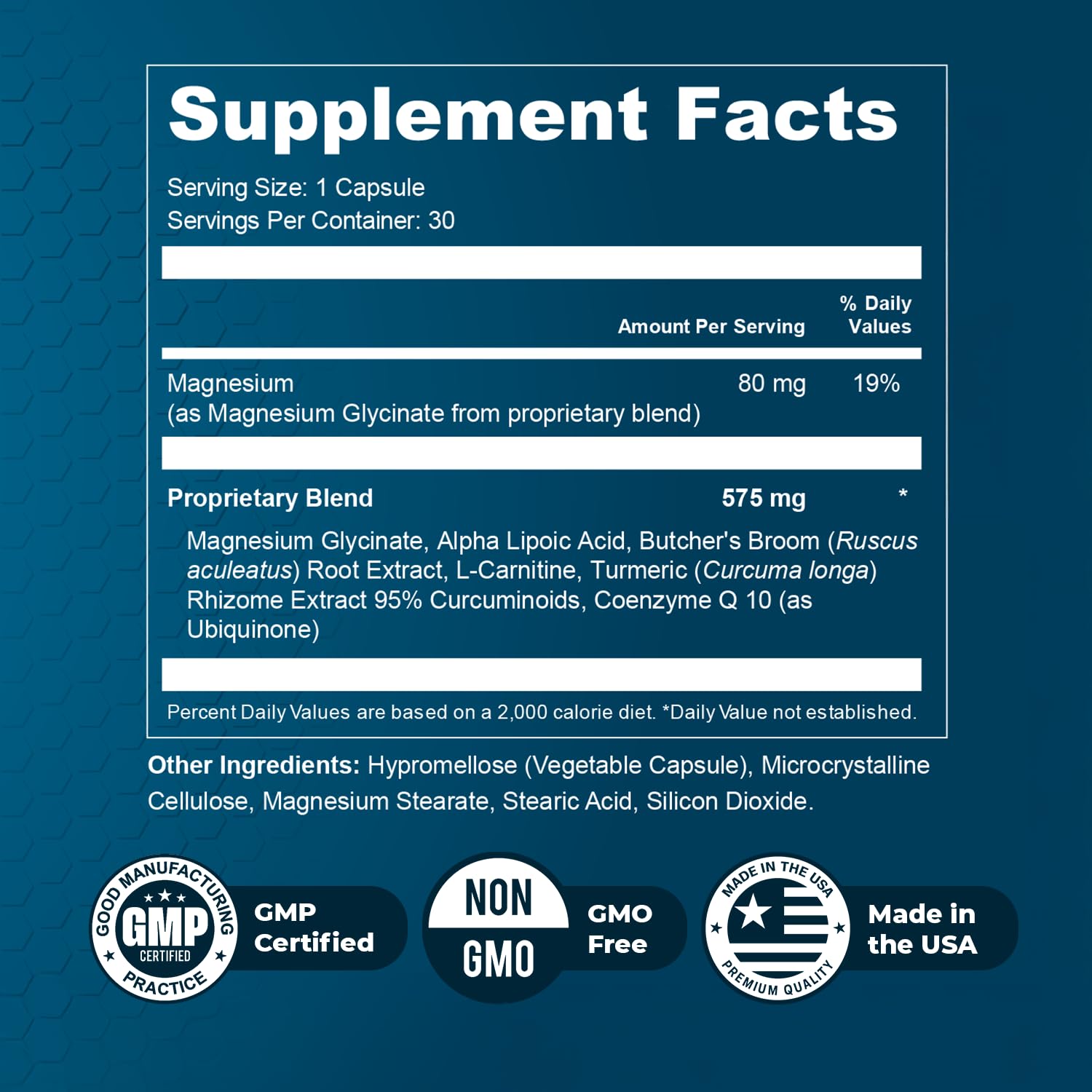 Nature’s NutriWave Alphacur – Natural Supplement with Magnesium, Alpha Lipoic Acid, Turmeric & CoQ10 – Non-GMO, 100% Natural, Made in the USA, GMP-Certified – 30 Capsules, 2 Month Supply - TrustMedUSA