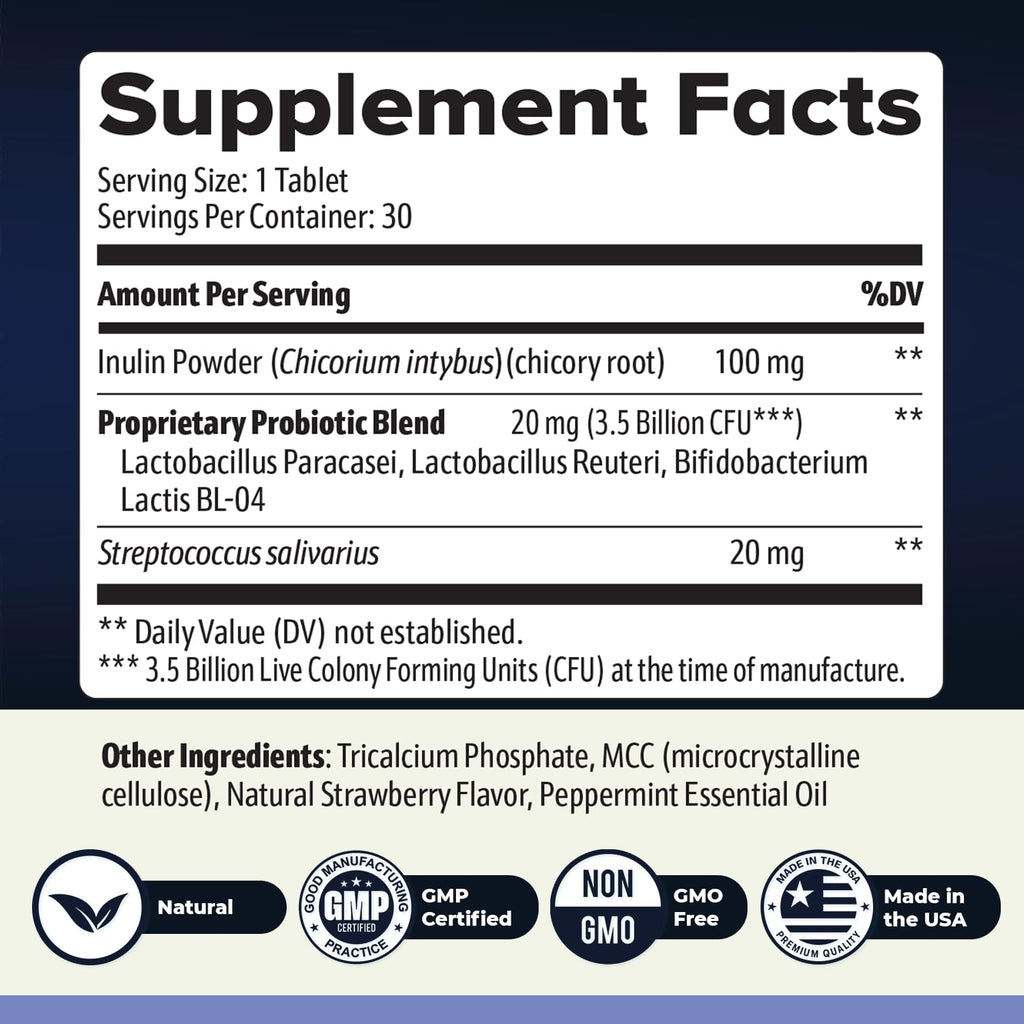 Nature’s NutriWave BrainSync Probiotic Supplement – Supports Daily Wellness & Gut-Brain Balance – 3.6 Billion CFU – 30 Dissolvable Tablets, 1 Month Supply - TrustMedUSA