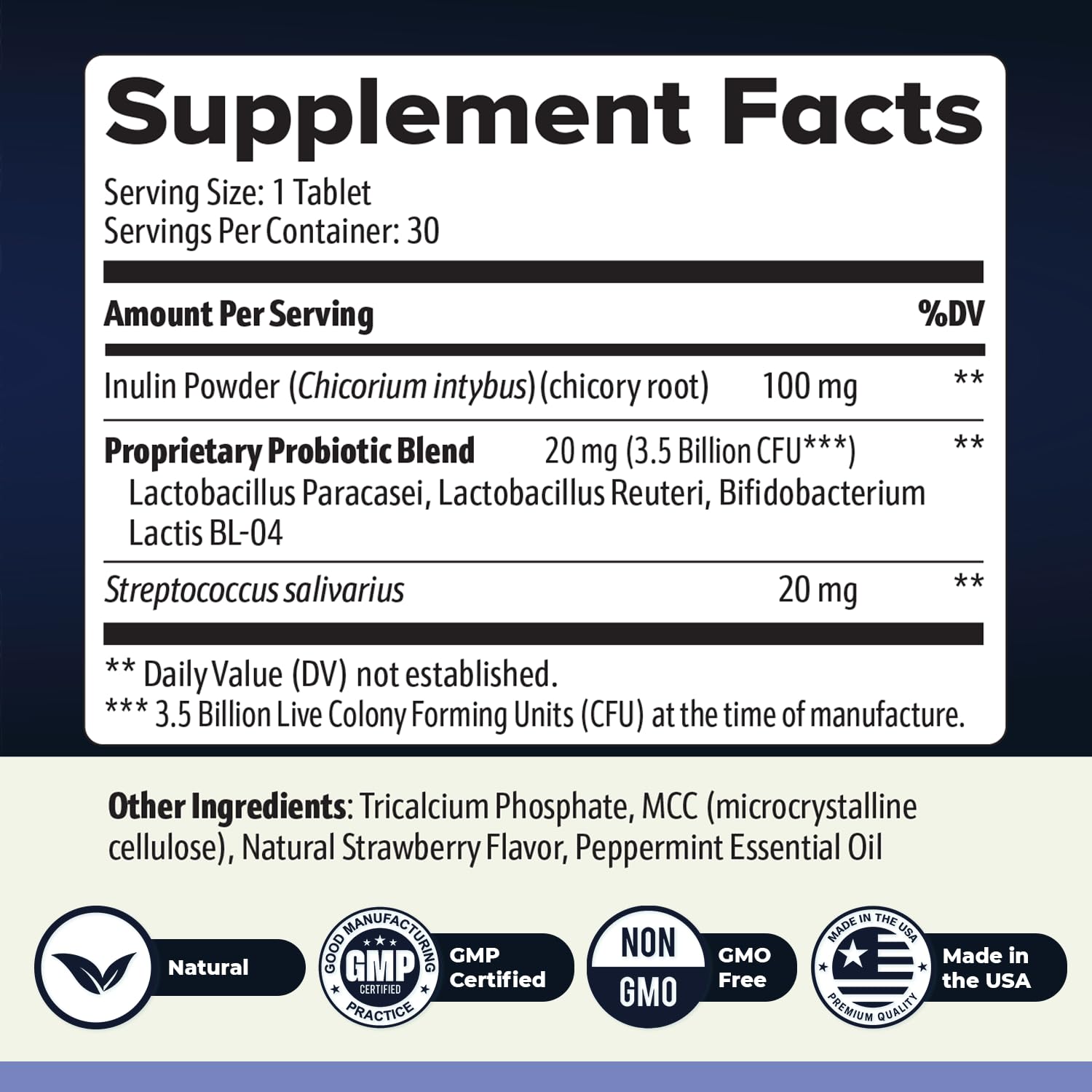 Nature’s NutriWave BrainSync Probiotic Supplement – Supports Daily Wellness & Gut-Brain Balance – 3.6 Billion CFU – 30 Dissolvable Tablets, 3 Month Supply - TrustMedUSA