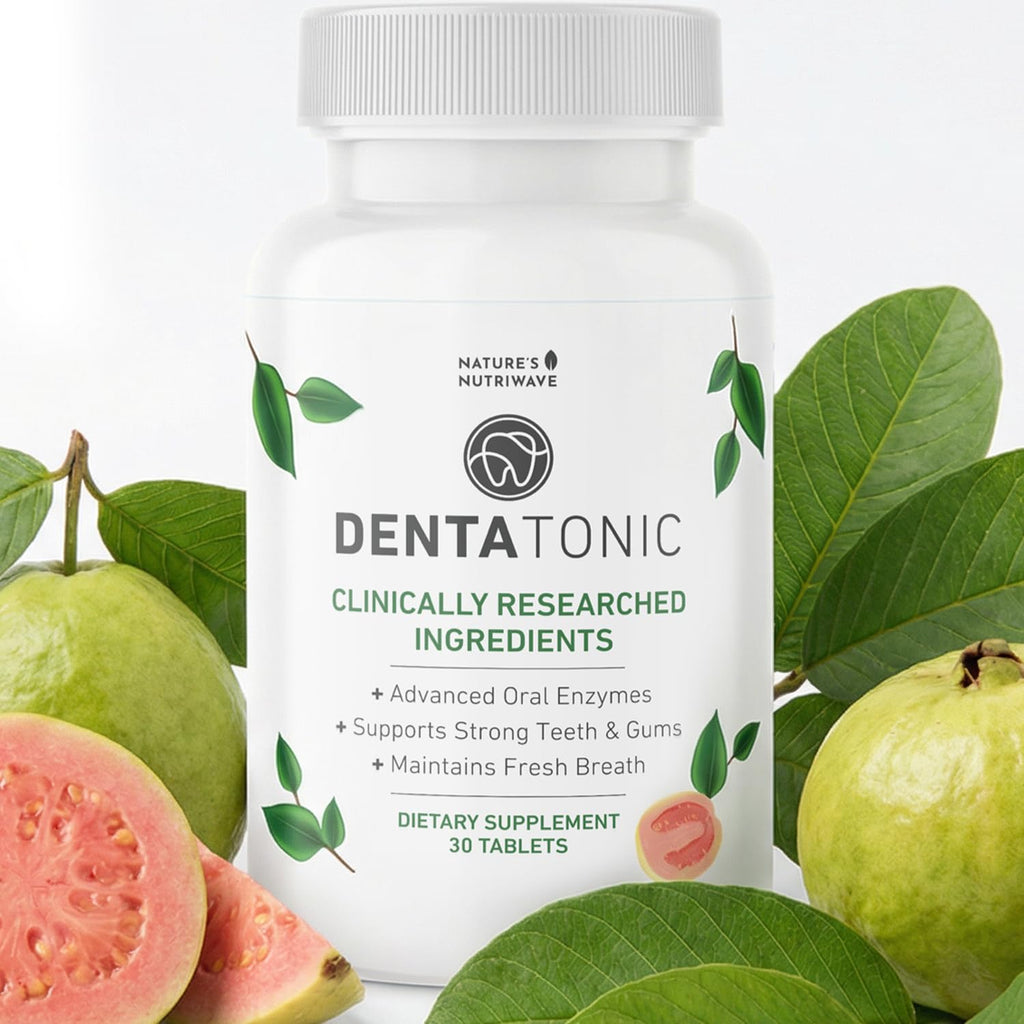 Nature’s NutriWave DentaTonic – Daily Oral Supplement with Guava Fruit, Hydroxyapatite & Enzyme Blend – Made in USA Non-GMO, Stimulant-Free Formula – 30 Tablets, 1 Month Supply - TrustMedUSA