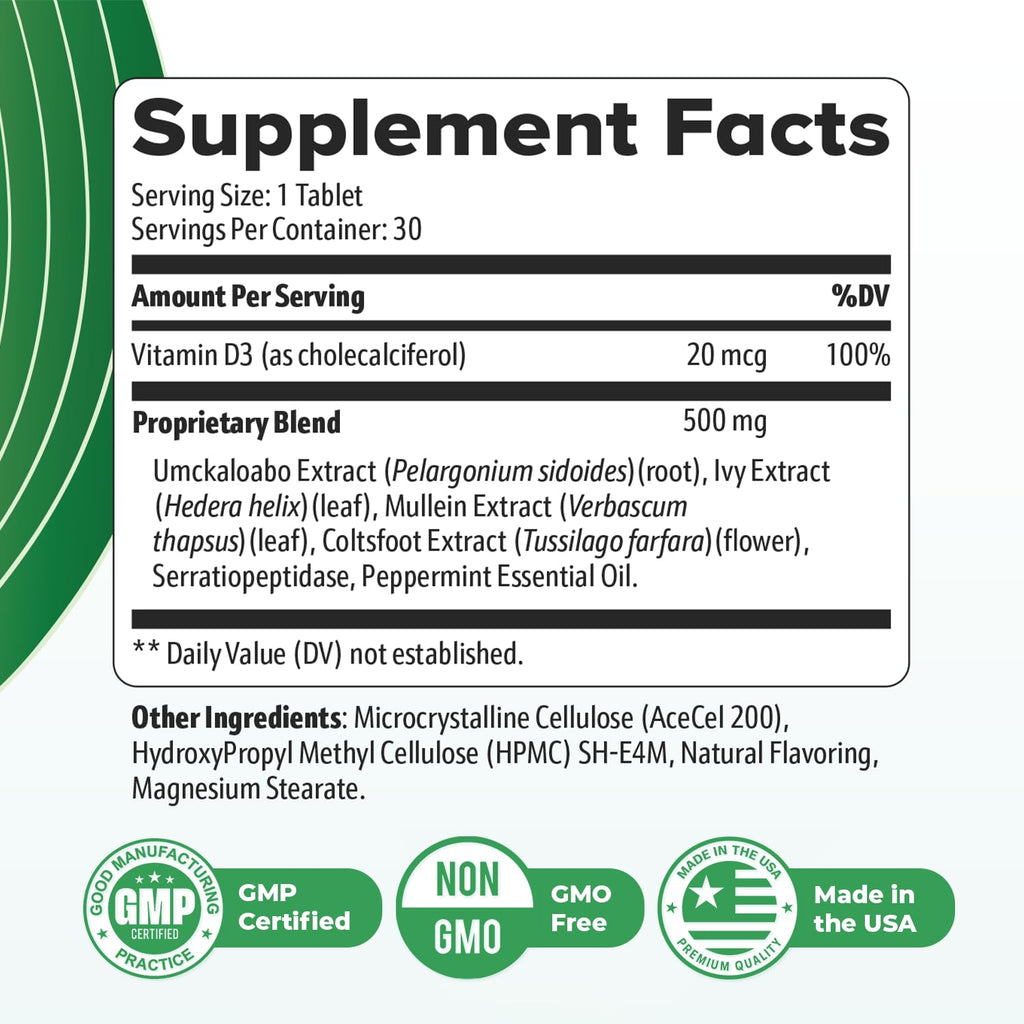 Nature’s NutriWave LungExpand Pro – Natural Daily Wellness for Overall Support – Made in USA, Non-GMO – Easy to Take – GMP Certified – 30 Tablets, 1 Month Supply - TrustMedUSA