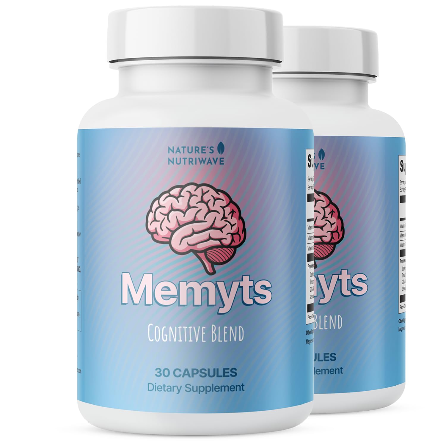 Nature’s NutriWave Memyts – Natural Daily Supplement with B Vitamins and Herbal Extracts | Non-GMO | Made in USA | 100% Natural, 30 Capsules, 2-Month Supply - TrustMedUSA