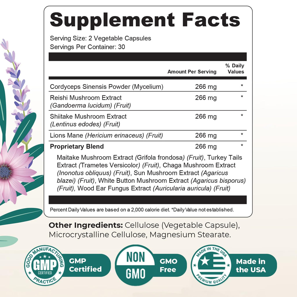 Nature’s NutriWave Menovelle Capsules for Women – Natural Daily Support Formula with Mushrooms and Botanicals – Non-GMO, Easy to Take, Made in the USA, 60 Capsules, 30 Servings, 1 Month Supply - TrustMedUSA
