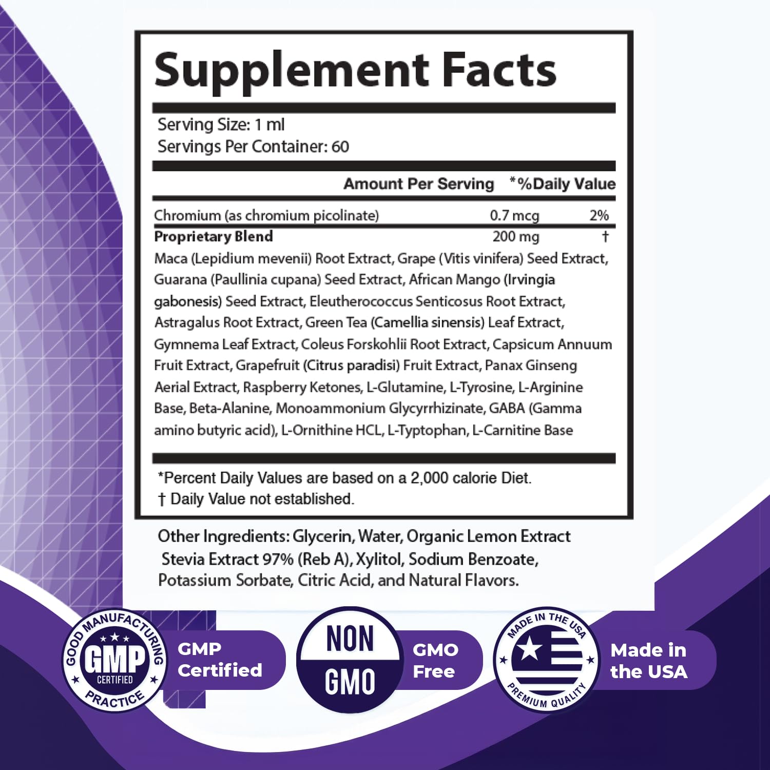 Nature’s NutriWave NeuroSilence Liquid Drops – Natural Botanical Blend – Non-GMO, Easy-to-Use Daily Formula – Made in USA, GMP-Certified Facility – 2oz Bottle, 60 Servings, 1 Month Supply - TrustMedUSA