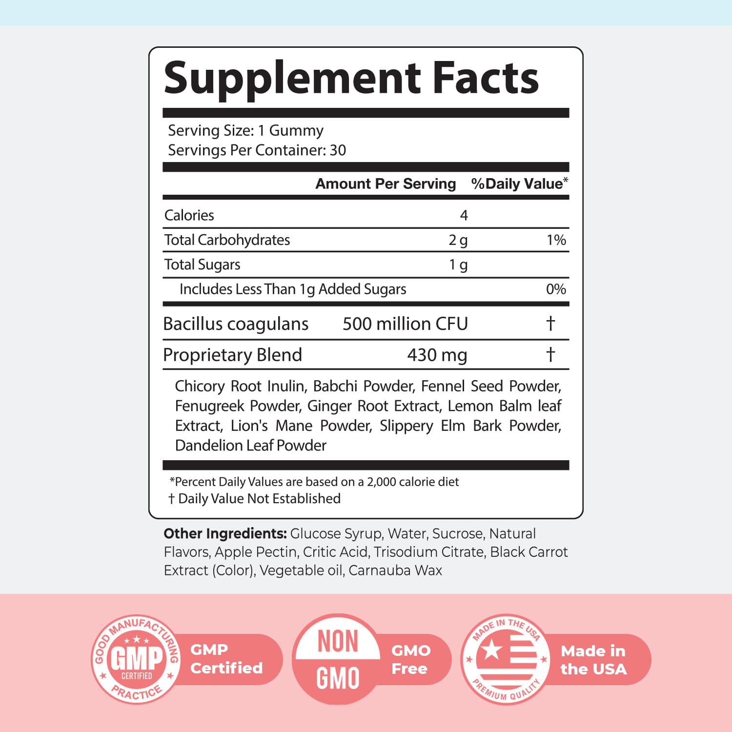 Nature’s NutriWave PrimeBiome Probiotic Gummies – Plant-Based Blend with Inulin, Lion’s Mane, Ginger & More– Non-GMO, No Stimulants, GMP Certified – 30 Gummies, 1 Month Supply - TrustMedUSA