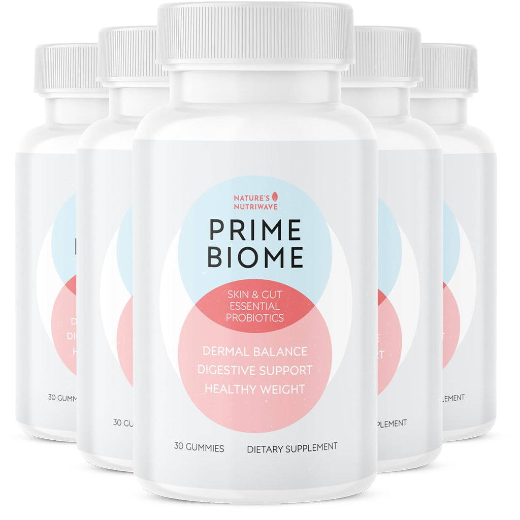 Nature’s NutriWave PrimeBiome Probiotic Gummies – Plant-Based Blend with Inulin, Lion’s Mane, Ginger & More– Non-GMO, No Stimulants, GMP Certified – 30 Gummies, 6 Month Supply - TrustMedUSA