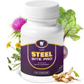 Nature’s NutriWave Steel Bite Pro Oral Wellness Supplement – 23 Plant-Based Ingredients with Zinc & Turmeric – Non-GMO, Made in USA, 60 Capsules, 1 Month Supply - TrustMedUSA
