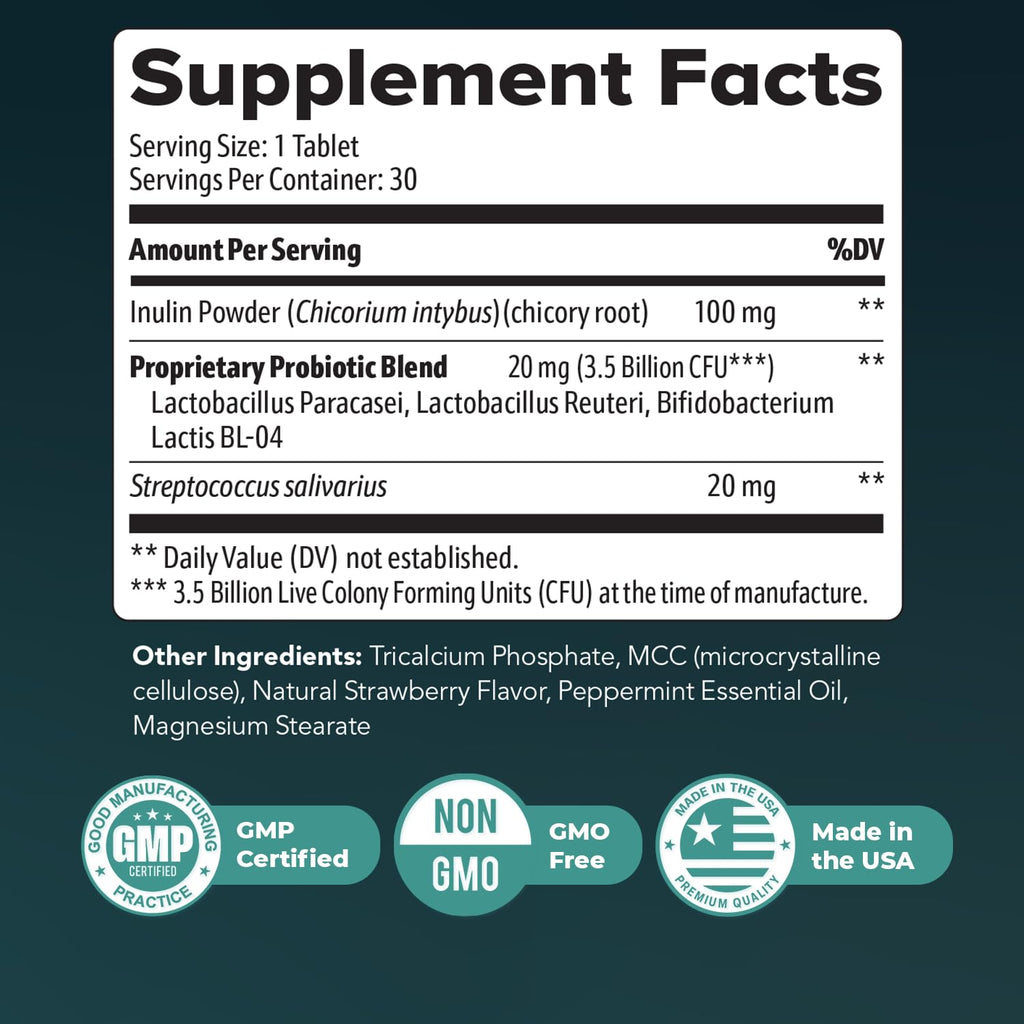 Nature’s NutriWave Synaptigen – Natural Supplement with Inulin Powder, Probiotics 3.5 Billion CFU, for Daily Wellness – Made in USA, Non-GMO, 30 Tablets - 6 Month Supply - TrustMedUSA