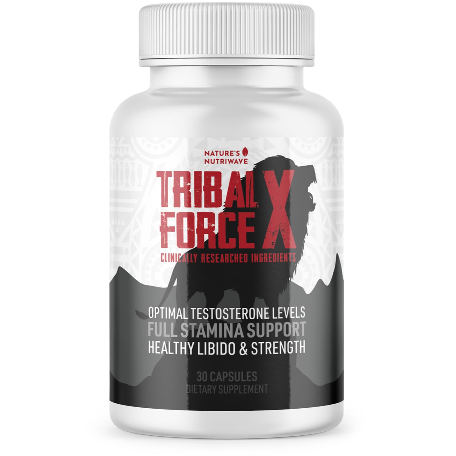 Nature’s NutriWave TribalForce X – Daily Botanical Supplement with Ginkgo Biloba, Bacopa, & Amino Acids – Non-GMO, Natural & Stimulant-Free Formula, Made in USA – 30 Capsules, 1 Month Supply - TrustMedUSA
