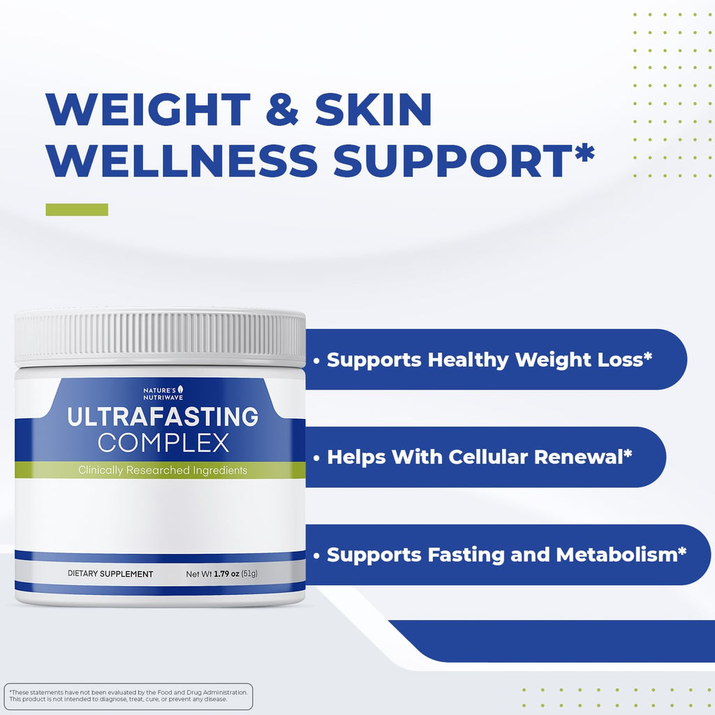 Nature’s NutriWave UltraFasting Complex Powder – Natural Supplement with Niacin, Vitamin B12 & Chromium – Made in the USA,Non-GMO, Easy-to-Use, 1 Month Supply, 1.79oz, 51g - TrustMedUSA