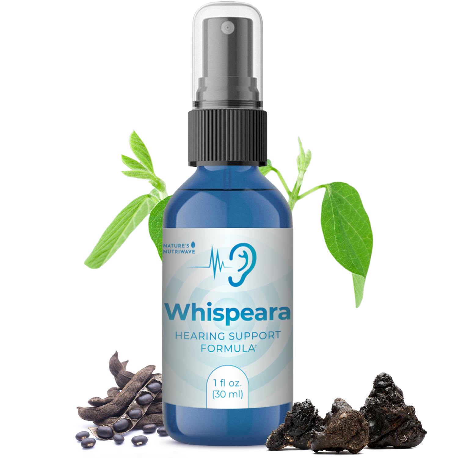 Nature’s NutriWave Whispeara – Plant-Based Spray with GABA, Amino Acids & Botanicals for Overall Wellness – Non-Habit Forming, Non-GMO, Made in USA– 30 Servings, 1 Month Supply - TrustMedUSA