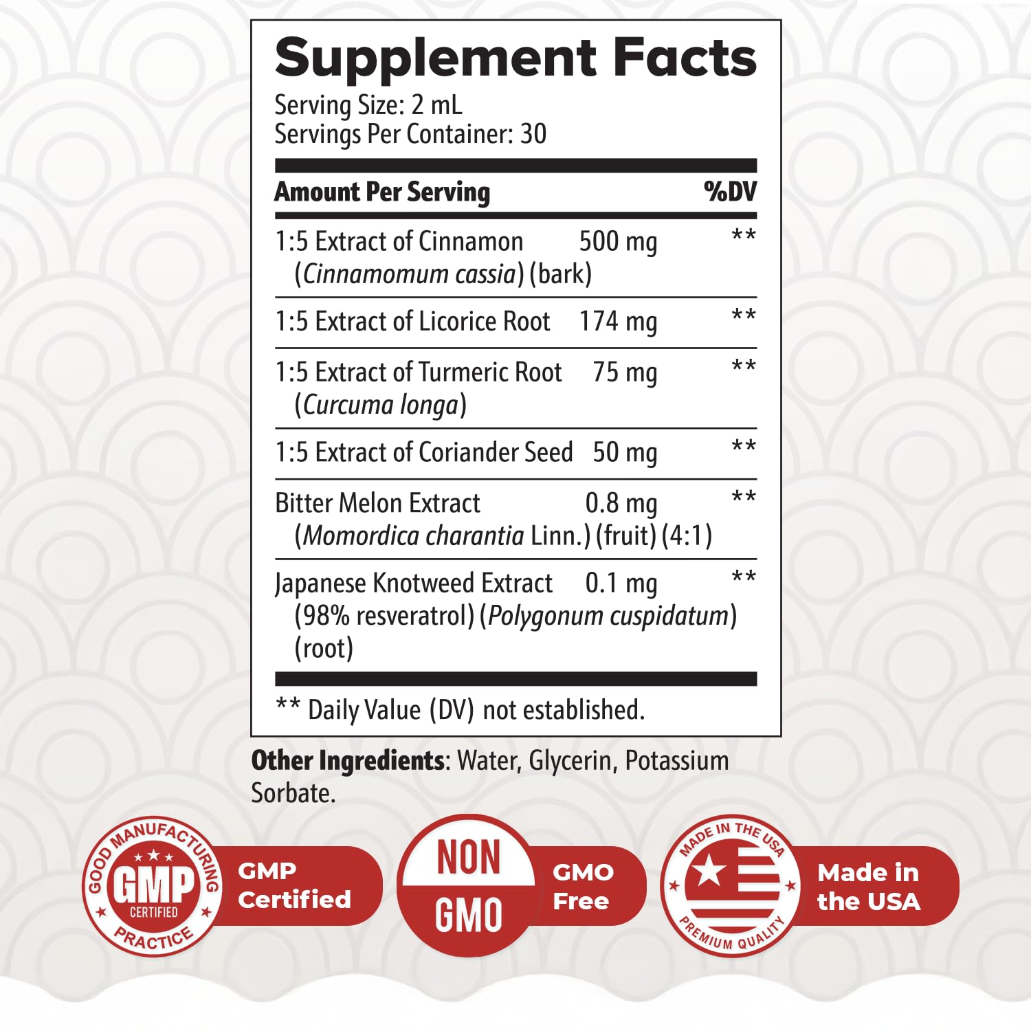 Nature’s NutriWave ZenSulin – Natural Liquid Supplement with Cinnamon, Licorice Root, Turmeric & More – 60ml, 1 Month Supply – Non-GMO, Gluten-Free, Made in USA - TrustMedUSA