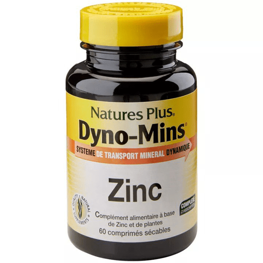 Natures Plus Dyno Mins Zinc 15 mg 60 chelated tablets - TrustMedUSA
