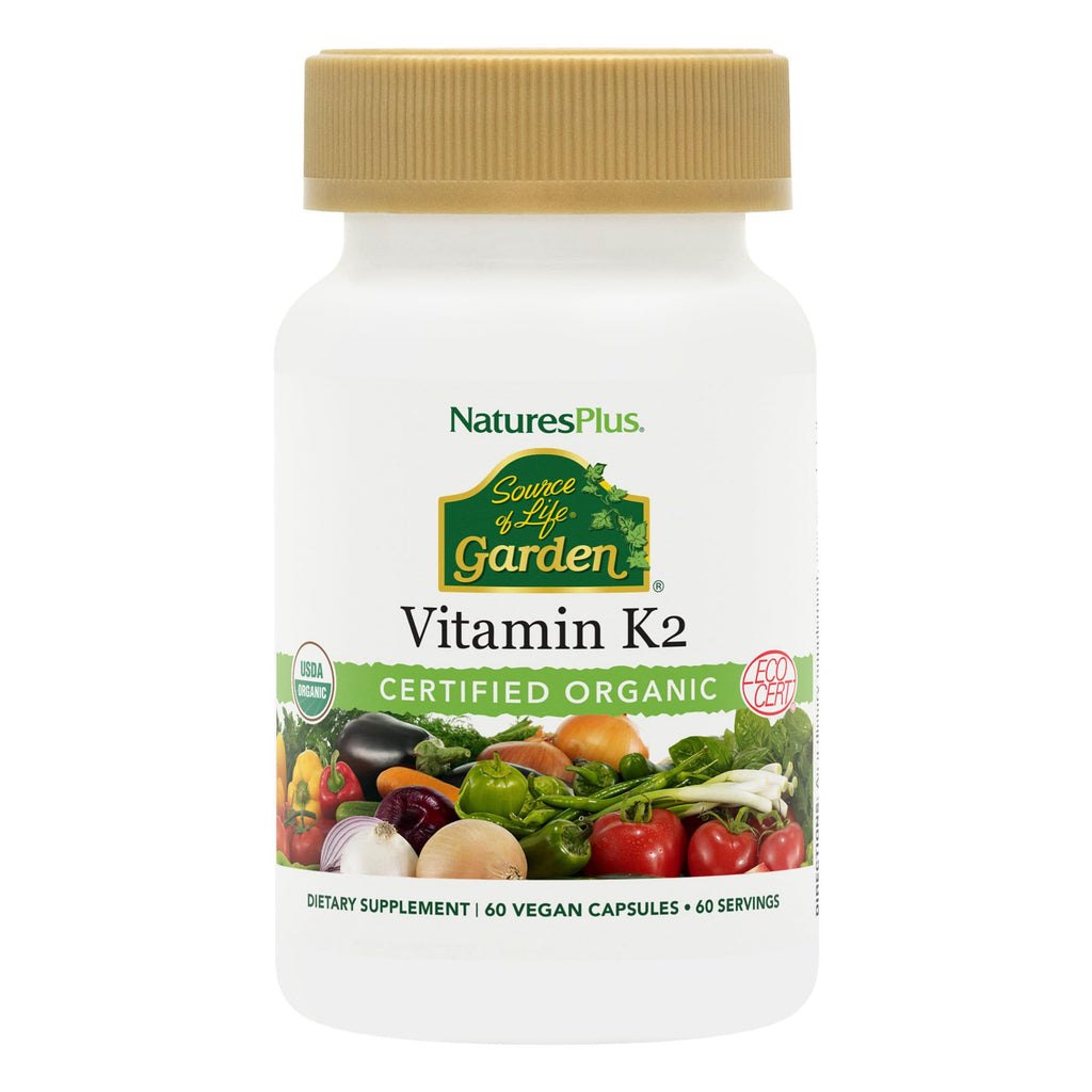 Nature's Plus Sol Garden Vit K2 120 mcg V Capsules, 60 Count - TrustMedUSA