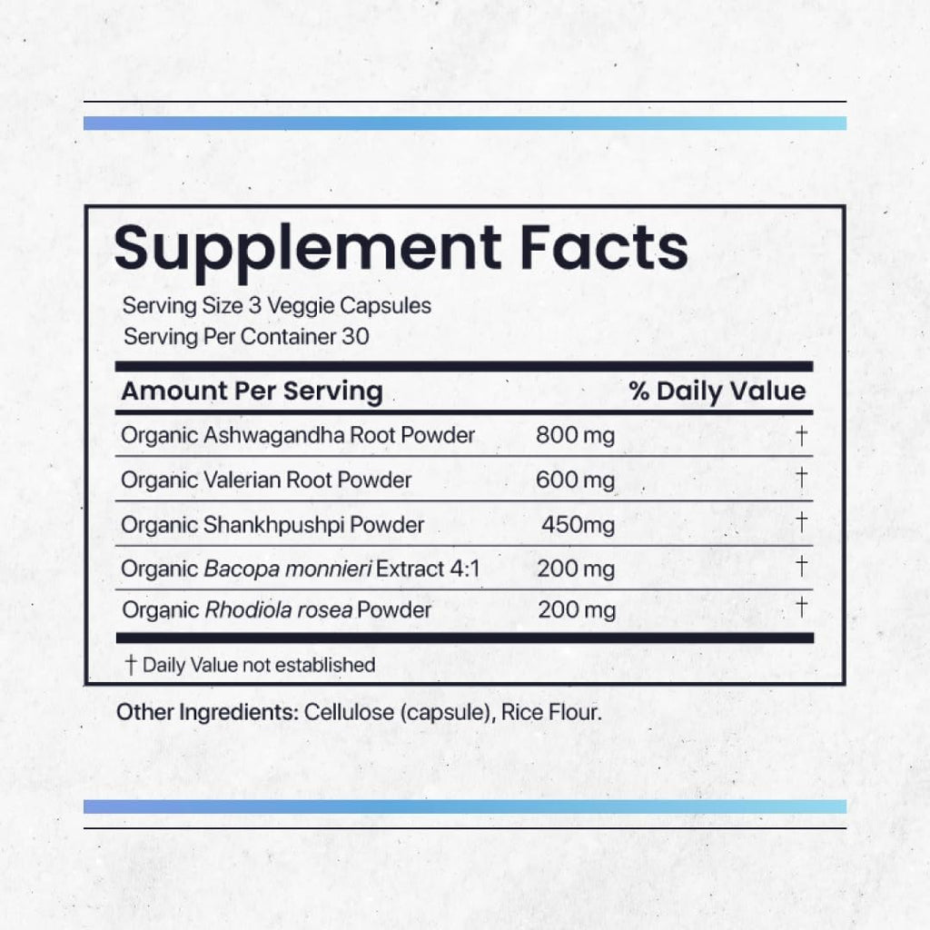 Nature's Pure Blend Ashwagandha Supplements – Organic Ashwagandha Root & Extract for Women and Men – Stress Relief, Sleep, and Mood Support – Athletic Performance & Focus Support – 60 Vegan Capsules - TrustMedUSA