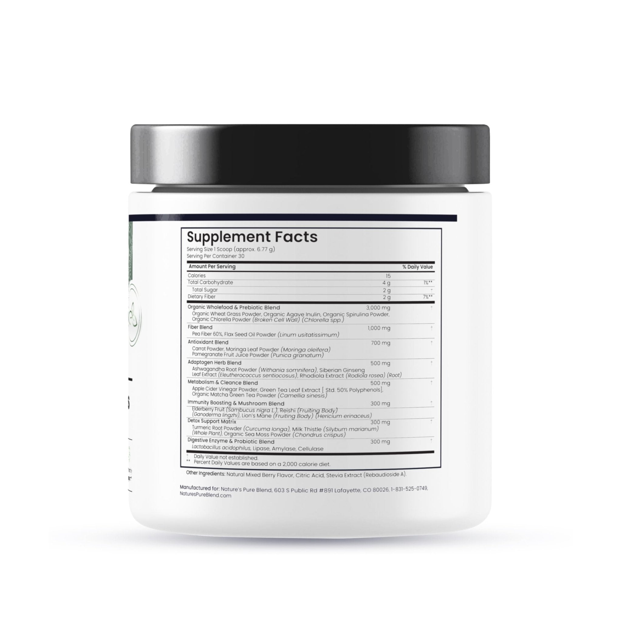 Nature's Pure Blend Super Greens Powder – Organic Greens Superfood Powder Supplements for Green Juice & Smoothie – Probiotic - Drink Mix for Energy Wellness and Digestion (Matcha Flavor, 30 Servings) - TrustMedUSA