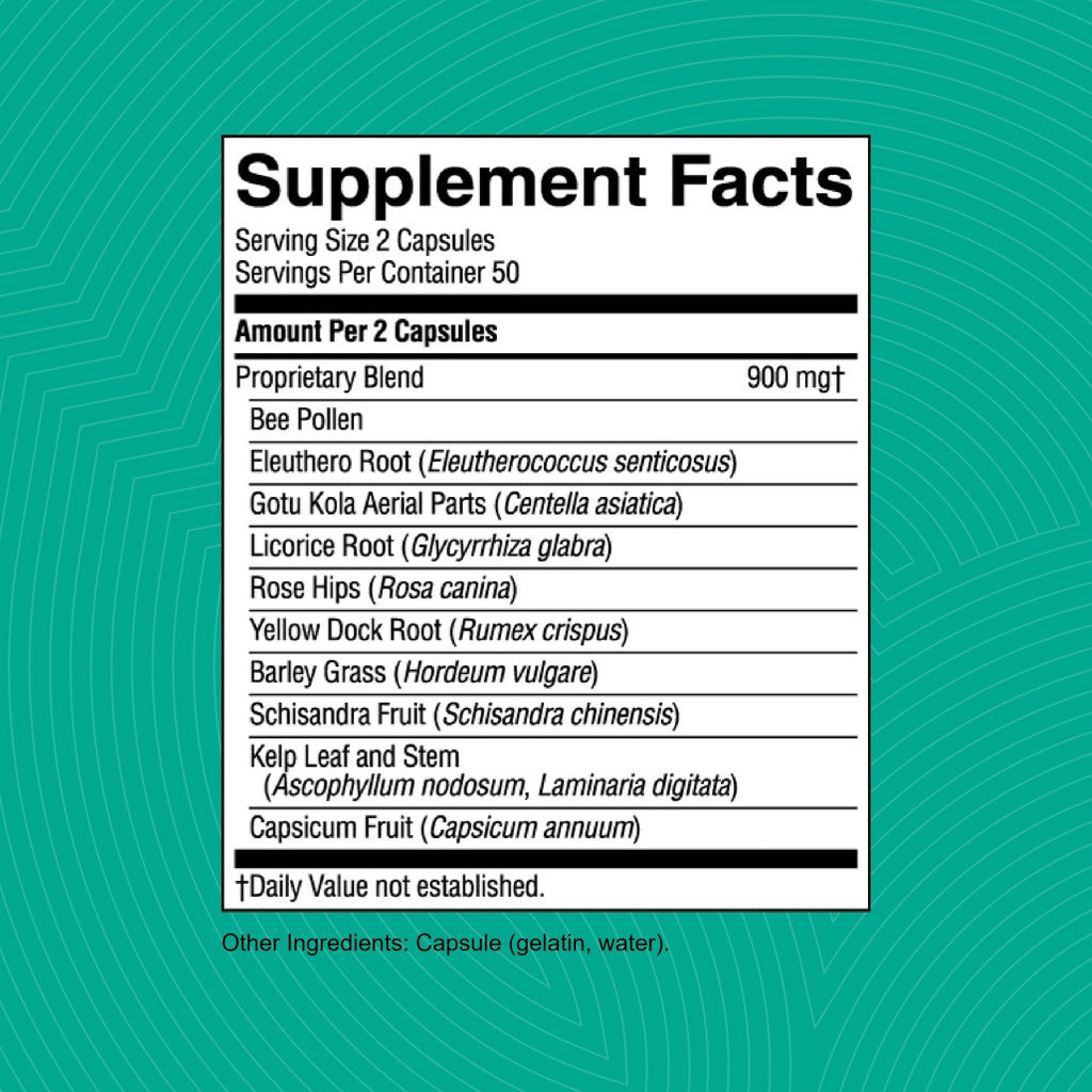 Nature's Sunshine Energ-V - Herbal Blend to Support Energy Levels (100 Capsules) - TrustMedUSA