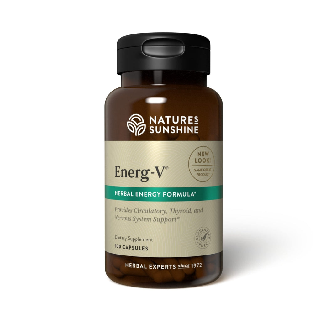 Nature's Sunshine Energ-V - Herbal Blend to Support Energy Levels (100 Capsules) - TrustMedUSA