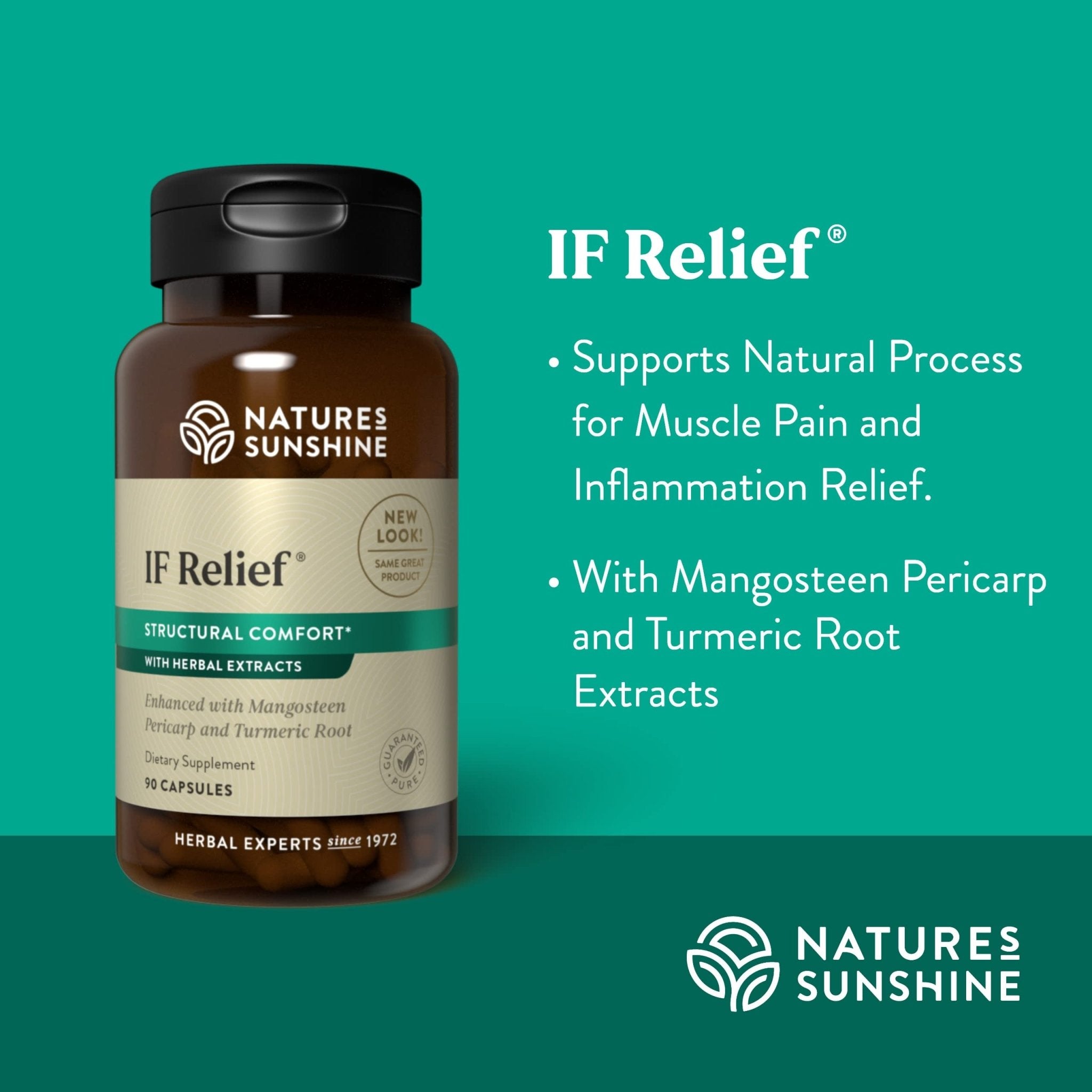 Nature's Sunshine IF Relief, 90 Capsules | Powerful Combination of Herbs That May Support The Body's Natural Process for Dealing with Muscle Pain Following Exercise - TrustMedUSA