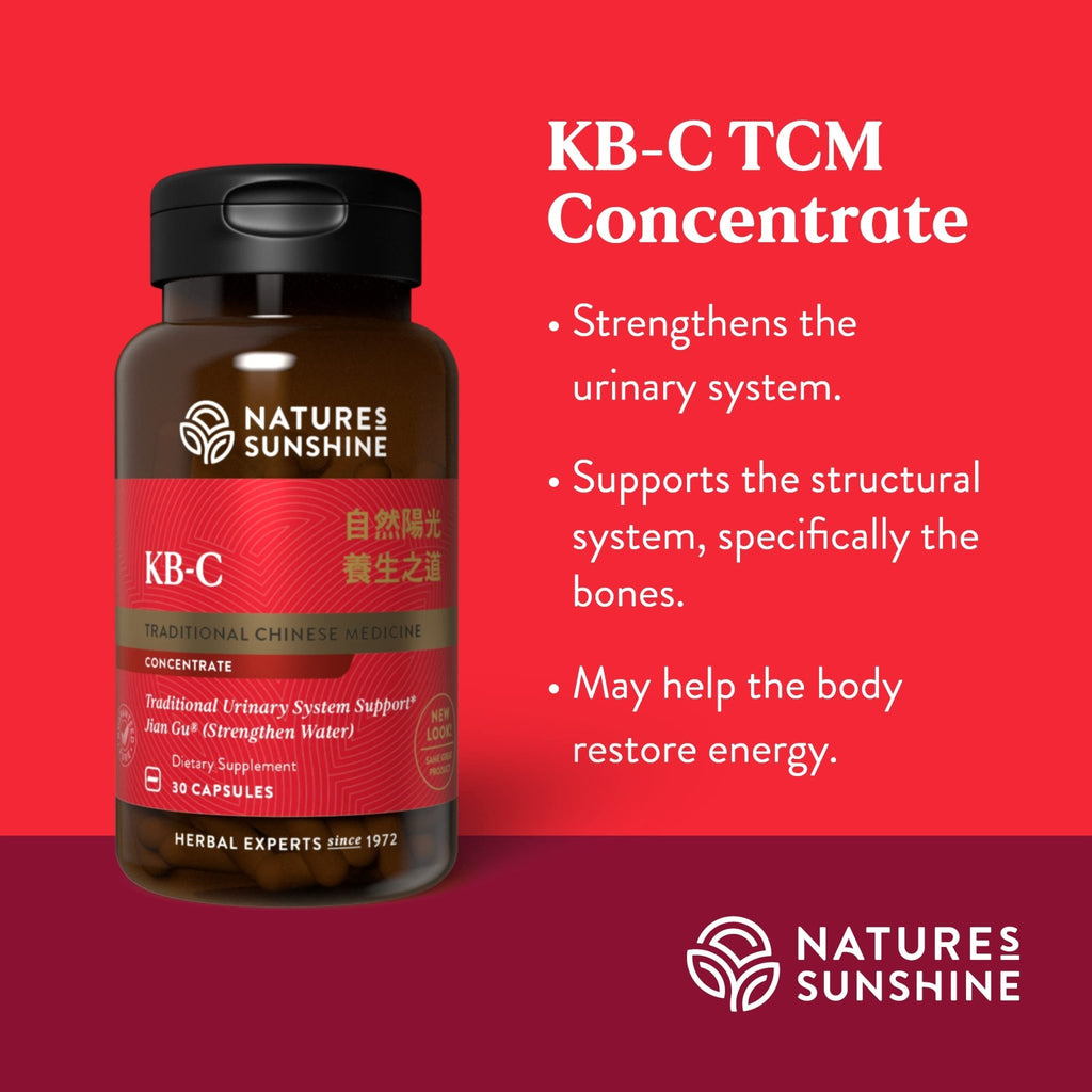 Nature's Sunshine KB-C, Chinese TCM Concentrate, 30 Capsules | Strengthens the Urinary System, Supports the Structural System, and May Help the Body Restore Energy - TrustMedUSA