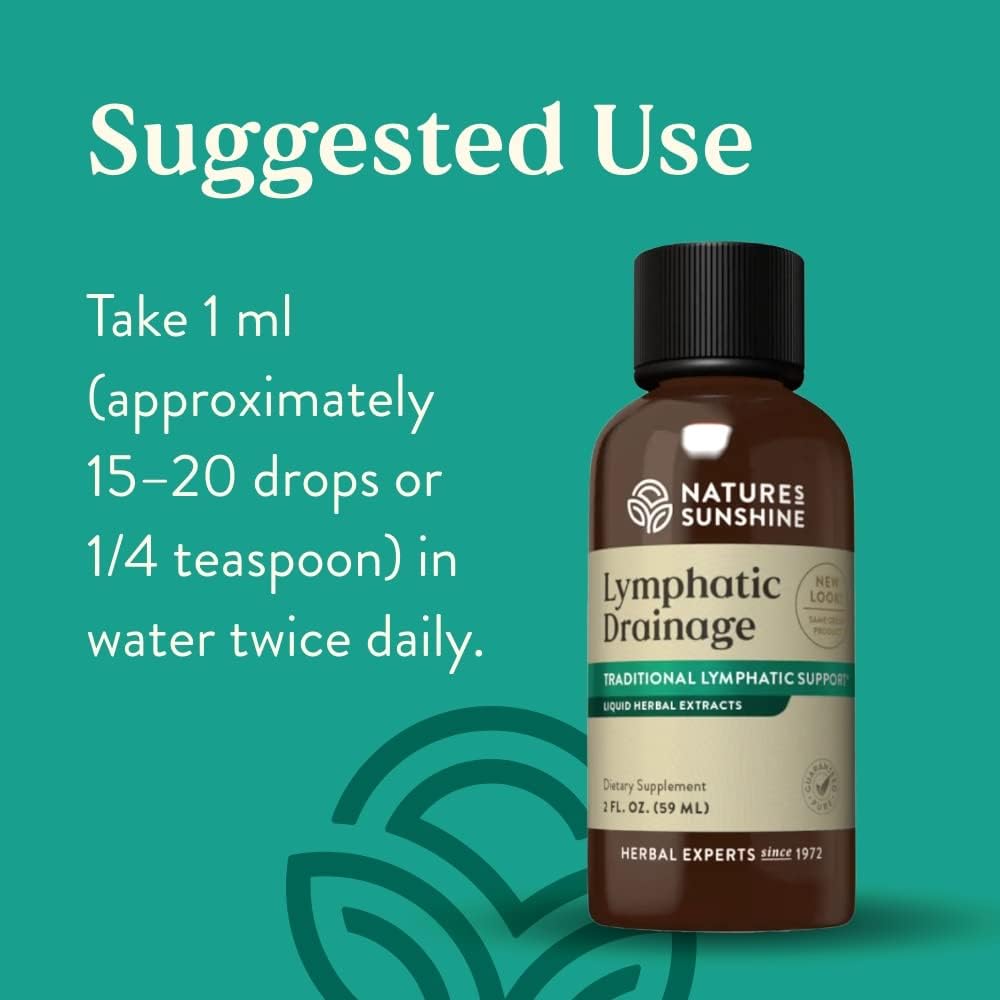Nature's Sunshine Lymphatic Drainage, 2 Fl. Oz | Lymphatic Drainage Supplement Promotes The Efficient Drainage of The Lymphatic System to Promote Overall Health - Maple Wellness Supplements