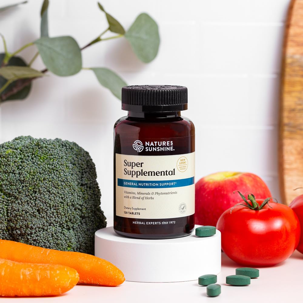 Nature's Sunshine Super Supplemental: Complete Multivitamin with Minerals, Antioxidants & More for Nutritional Gaps, Overall Health, Immune & Energy Support. 120 Tabs - TrustMedUSA