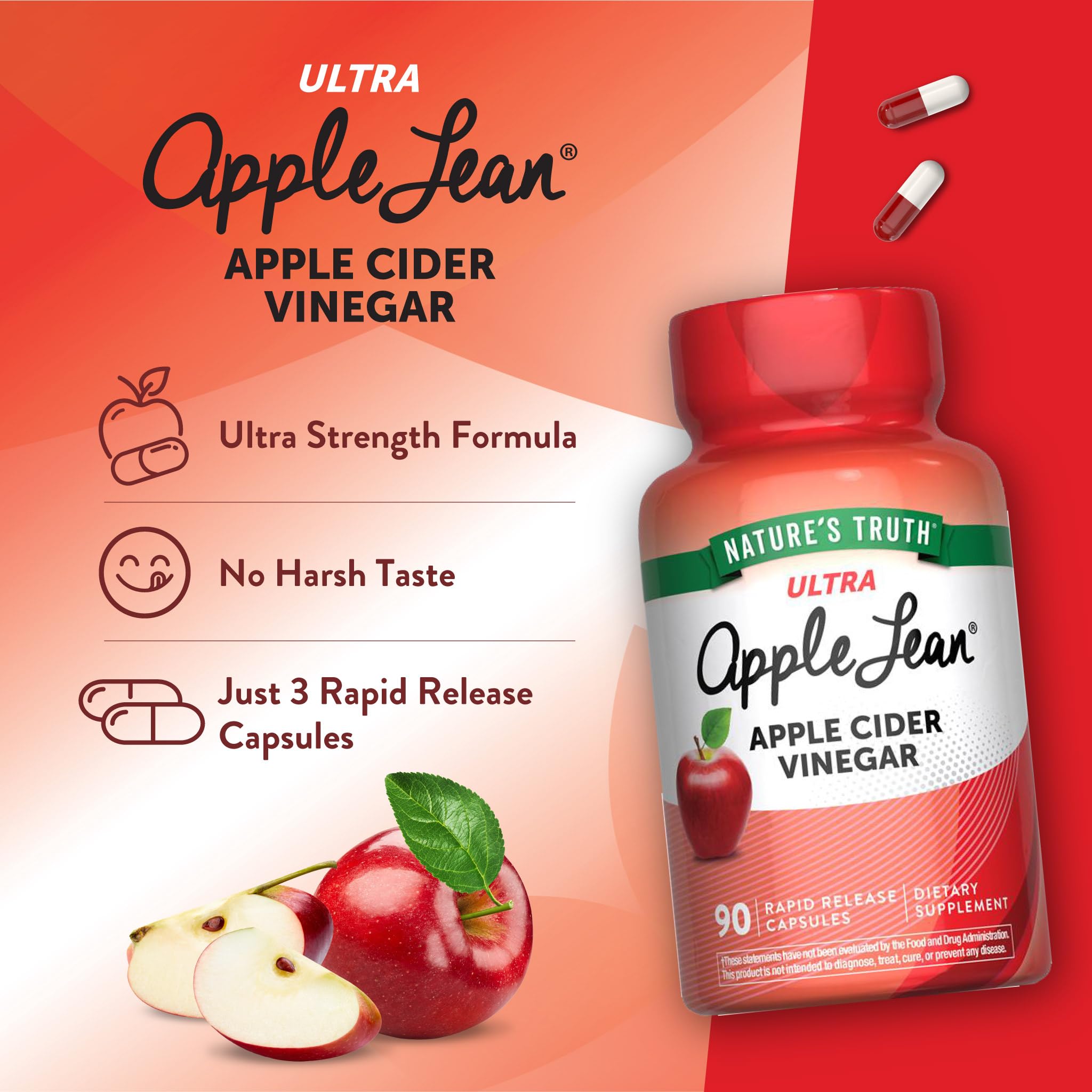 Nature's Truth Apple Cider Vinegar Pills | 90 Capsules | Non-GMO & Gluten Free Supplement - TrustMedUSA