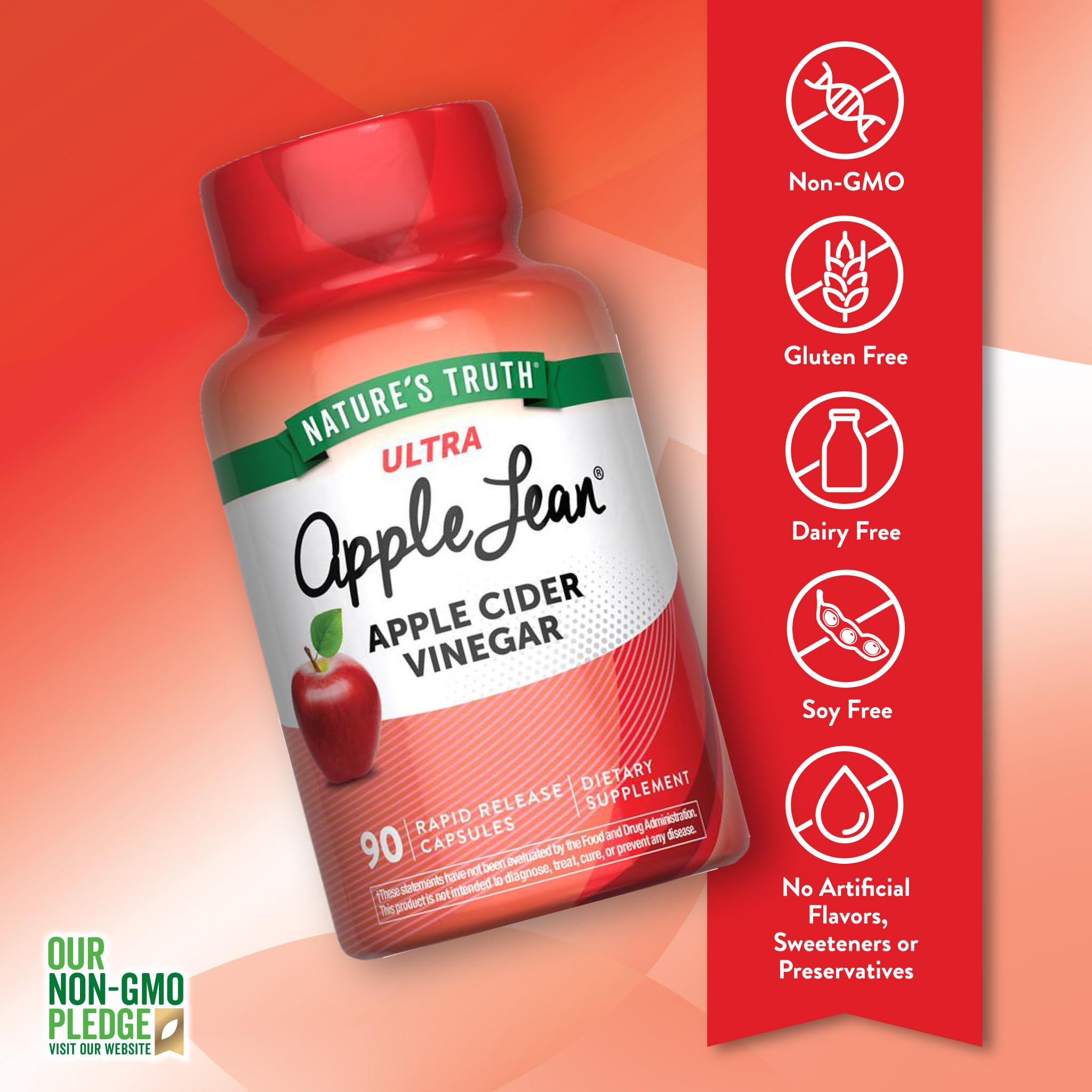 Nature's Truth Apple Cider Vinegar Pills | 90 Capsules | Non-GMO & Gluten Free Supplement - TrustMedUSA
