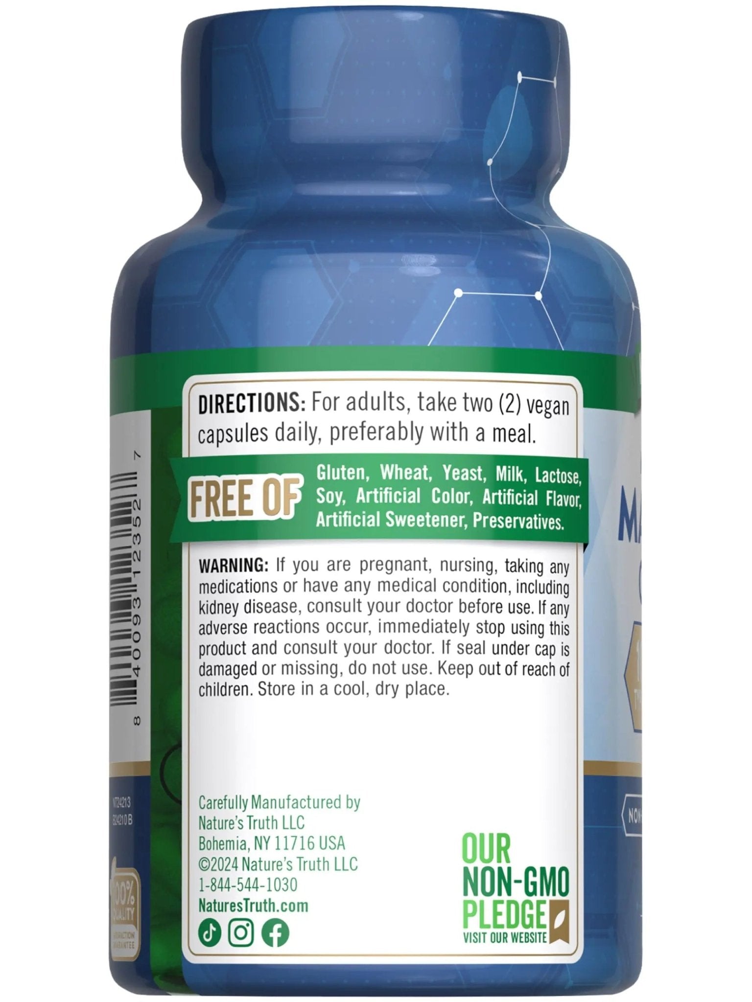 Nature's Truth Magnesium Complex Supplement 10 Forms | 300mg | 60 Capsules | Glycinate, Citrate, Plus More | Vegan, Non-GMO & Gluten Free - TrustMedUSA