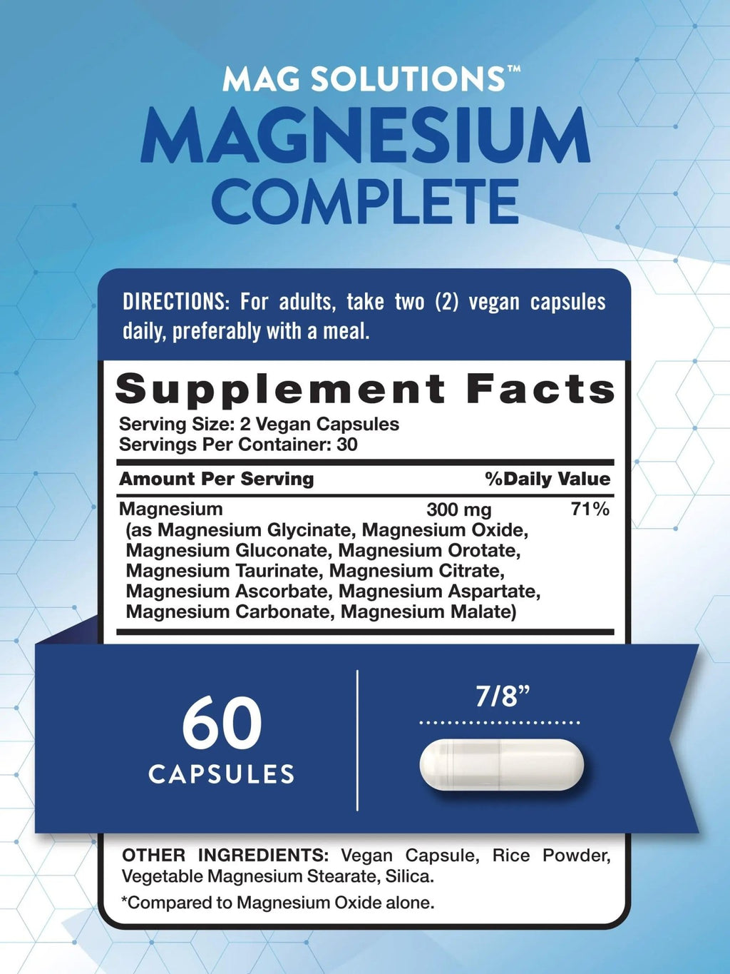 Nature's Truth Magnesium Complex Supplement 10 Forms | 300mg | 60 Capsules | Glycinate, Citrate, Plus More | Vegan, Non-GMO & Gluten Free - TrustMedUSA