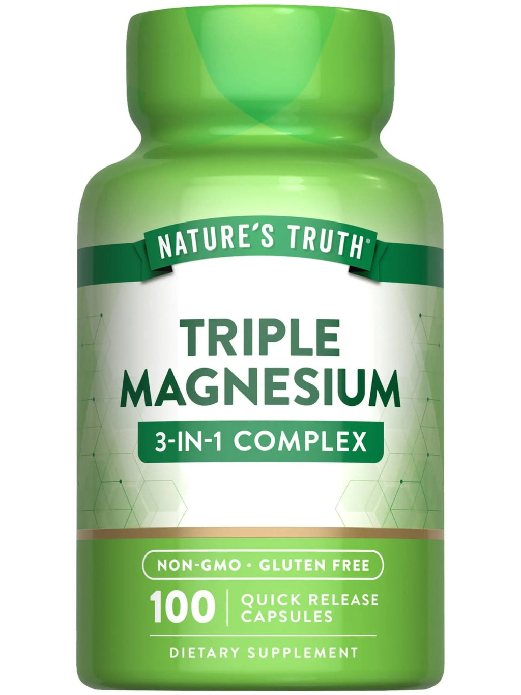 Nature's Truth Triple Magnesium Complex Supplement | 100 Capsules | 420 mg Magnesium Oxide, Citrate & Aspartate | Non-GMO & Gluten Free - TrustMedUSA