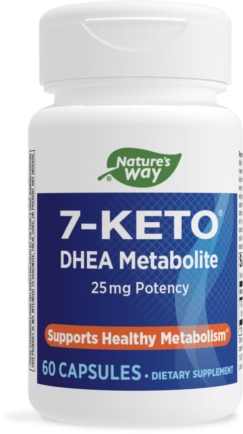 Nature's Way 7-KETO, DHEA Metabolite, Metabolism Support Supplement*, 25mg Potency - TrustMedUSA