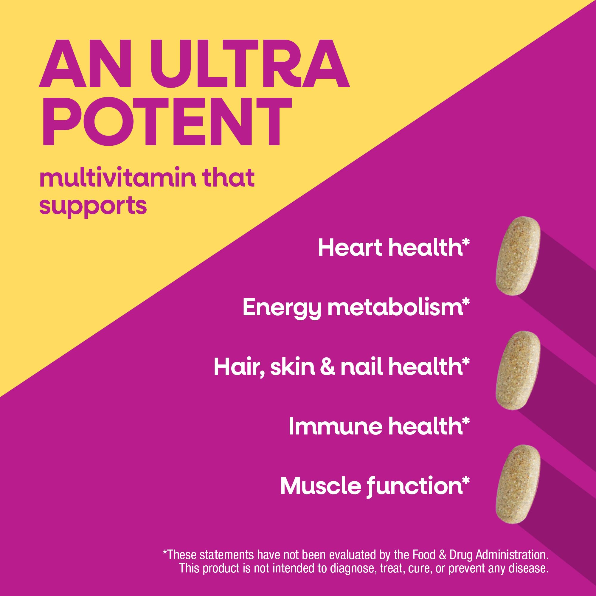 Nature's Way Alive! Ultra Multivitamin for Women, Complete Daily Women's Vitamins, High Potency Formula, Promotes Energy Metabolism and Muscle Function*, Vitamin A, C, D, Methylated B12, 60 Tablets - TrustMedUSA