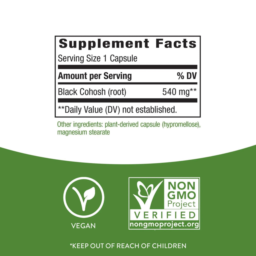 Nature's Way Black Cohosh Root, Traditional Support for Women's Health*, 540 mg - TrustMedUSA