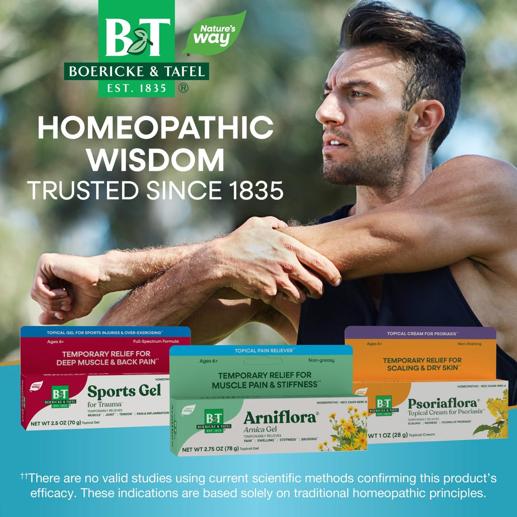Nature's Way Boericke & Tafel Arniflora Arnica Gel, Temporarily Relieves Pain*, Swelling*, Stiffness*, 2.75 Oz (Packaging May Vary) - TrustMedUSA