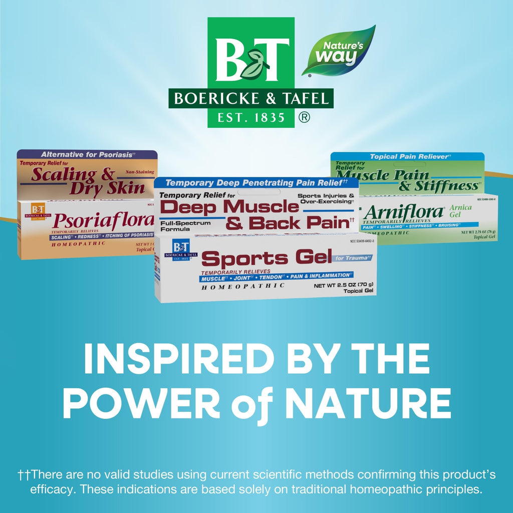 Nature's Way Boericke & Tafel Sports Gel, Relief for Deep Muscle, Joint, Tendon, & Back Pain and Inflammation, Homeopathic, 2.5 oz - TrustMedUSA