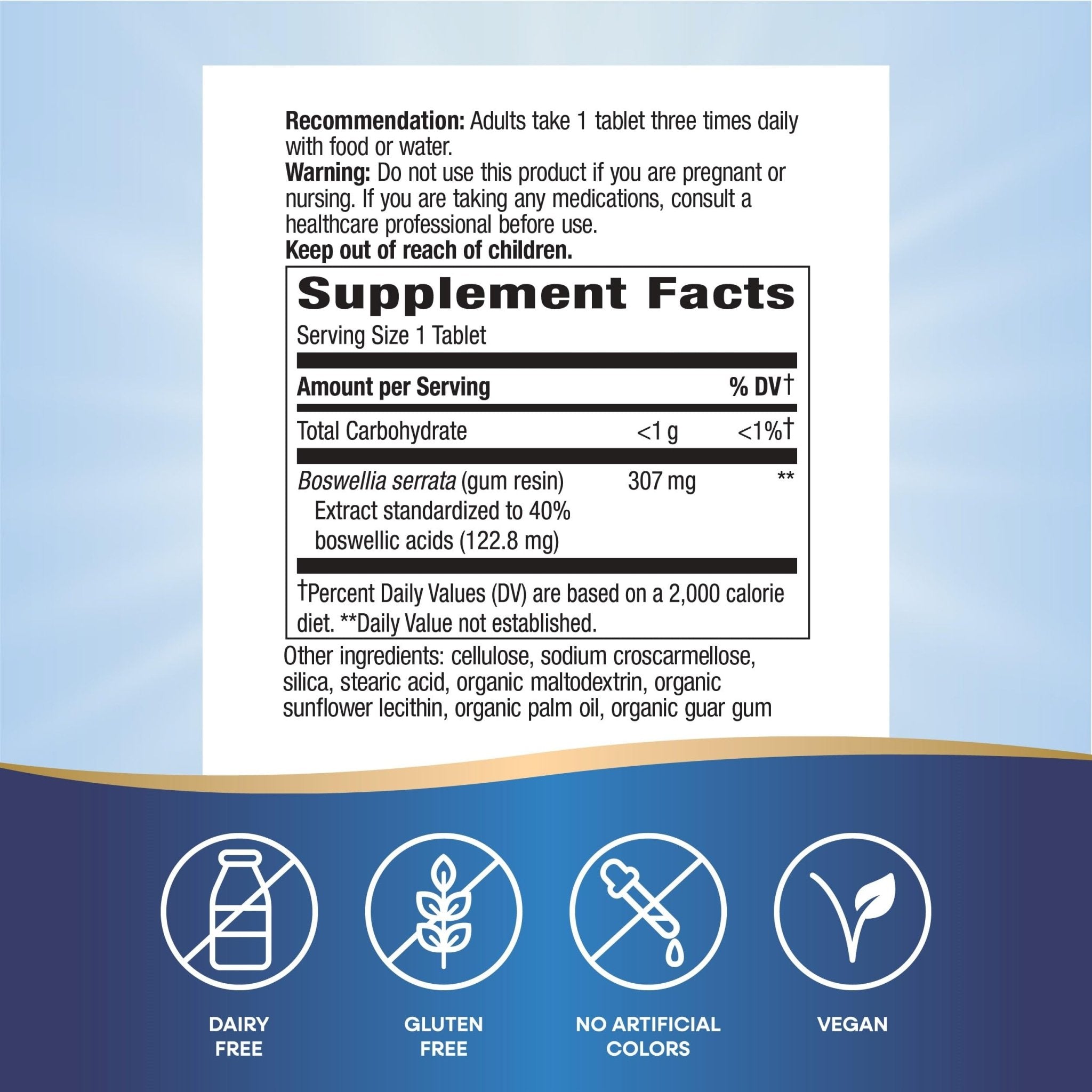 Nature's Way Boswellia Premium Extract, Supports Joint Mobility*, 307 mg Boswellia serrata Extract per Serving, Frankincense Supplement, Gluten Free & Vegan - 60 Tablets (Packaging May Vary) - 2 Pack - TrustMedUSA
