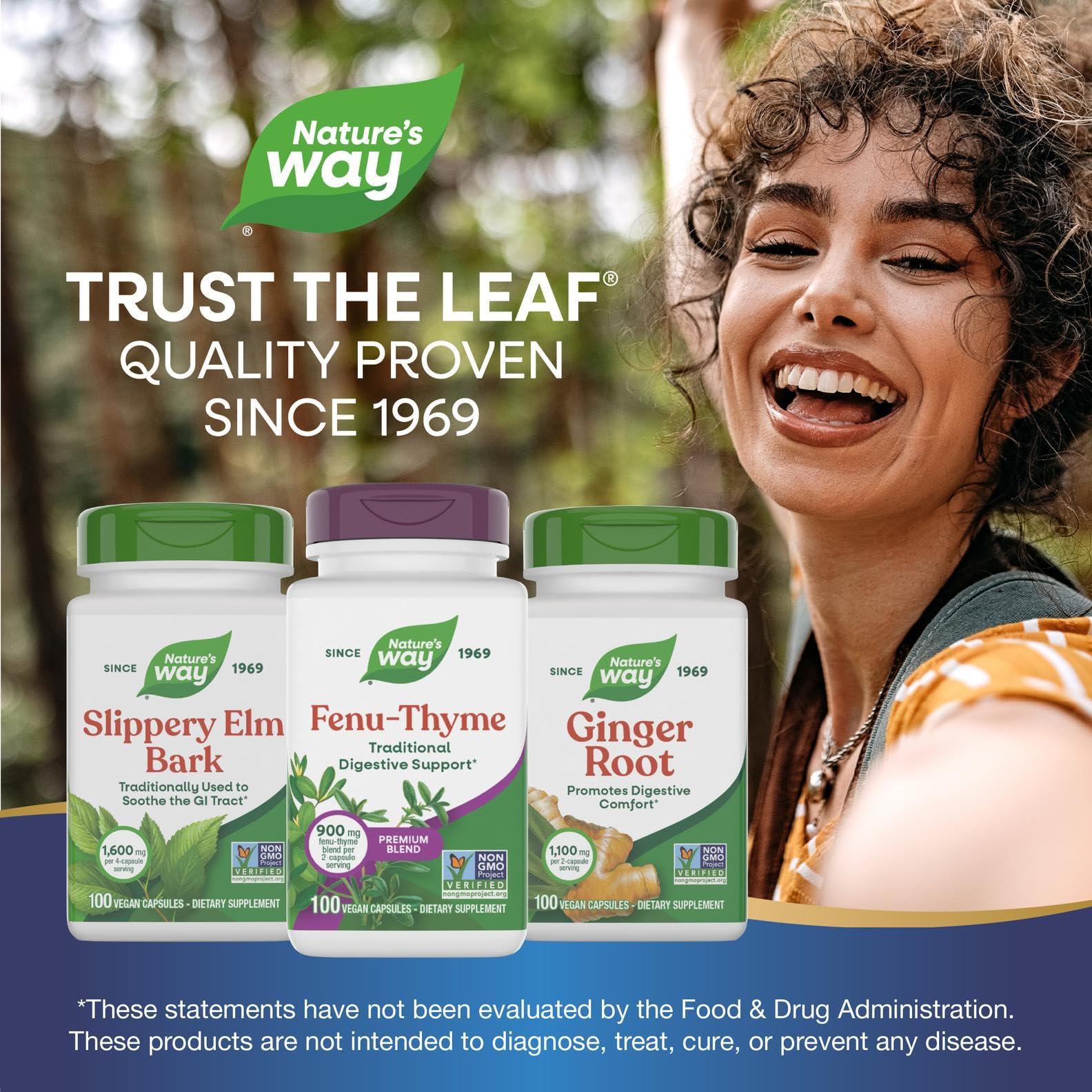 Nature's Way Fenu-Thyme - Traditional Digestive Support Blend* - 900 mg of Thyme & Fenugreek per 2-Capsule Serving - Non-GMO Project Verified & Dairy Free - 100 Vegan Capsules - TrustMedUSA