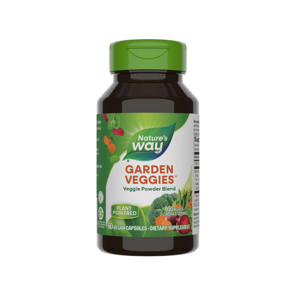 Nature's Way Garden Veggies, Veggie Powder Blend, 900 mg per 2-Capsule Serving, 60 Vegan Capsules - TrustMedUSA