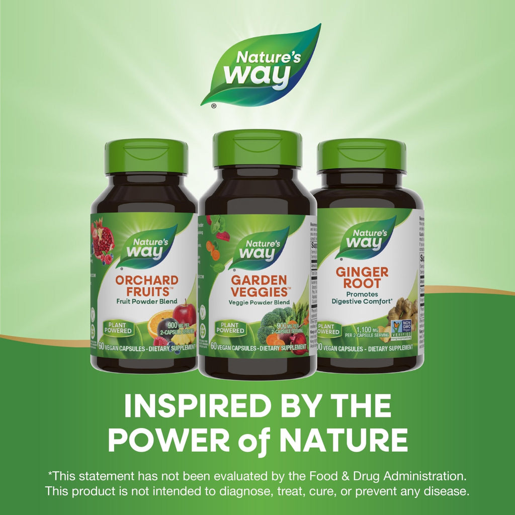 Nature's Way Garden Veggies, Veggie Powder Blend, 900 mg per 2-Capsule Serving, 60 Vegan Capsules - TrustMedUSA