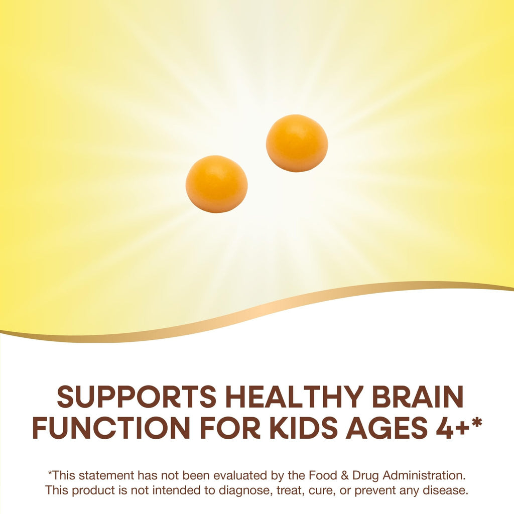 Nature's Way Kids Brain Supplement Gummies, Supports Healthy Brain Function*, Lemonade Flavored, 60 Gummies - TrustMedUSA