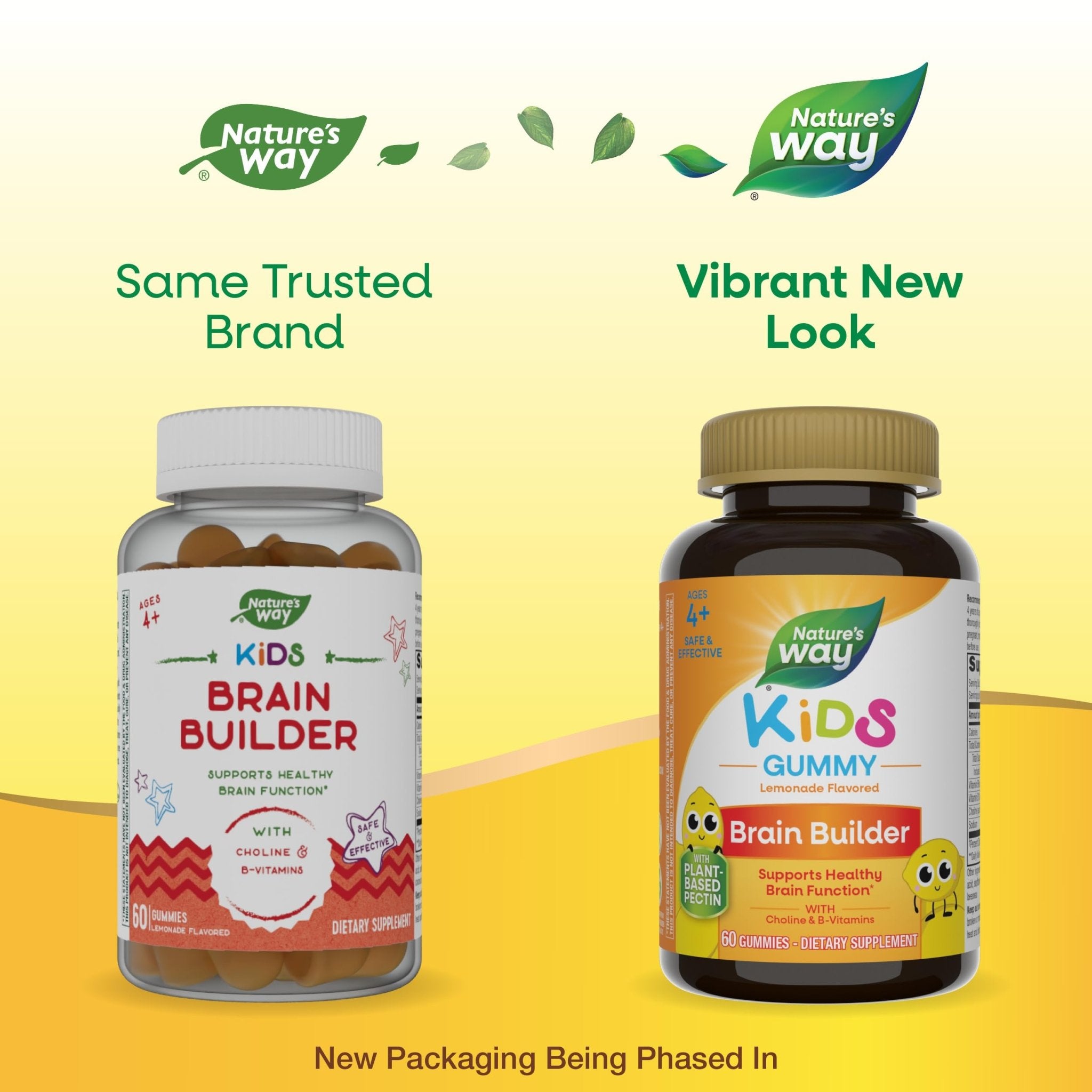 Nature's Way Kids Brain Supplement Gummies, Supports Healthy Brain Function*, Lemonade Flavored, 60 Gummies - TrustMedUSA