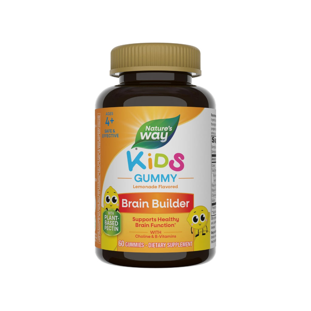 Nature's Way Kids Brain Supplement Gummies, Supports Healthy Brain Function*, Lemonade Flavored, 60 Gummies - TrustMedUSA