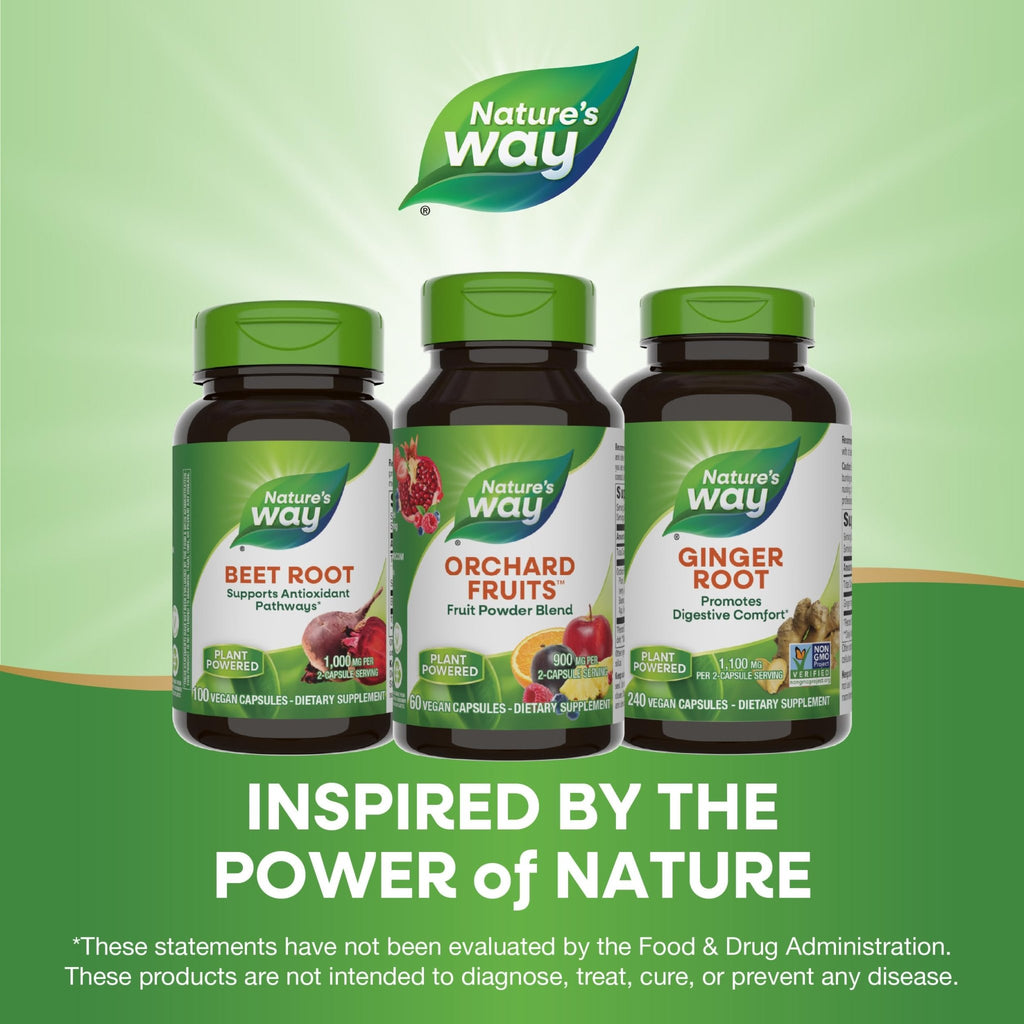 Nature's Way Orchard Fruits, Fruit Powder Blend, Contains 12 Different Fruits, 900mg Per 2-Capsule Serving, 60 Capsules - TrustMedUSA