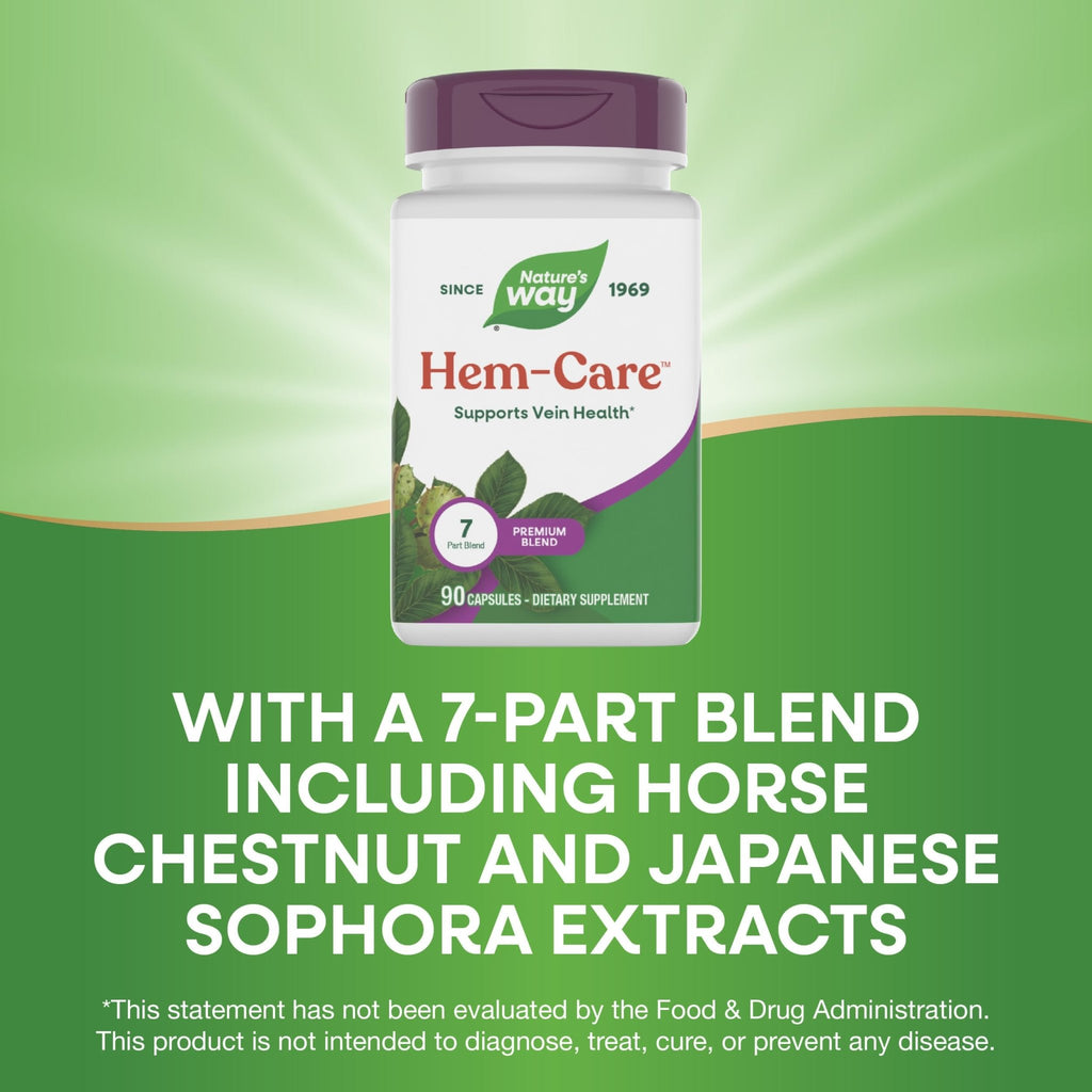 Nature's Way Premium Hem-Care, Unique Vein Health Blend*, 90 Capsules - TrustMedUSA
