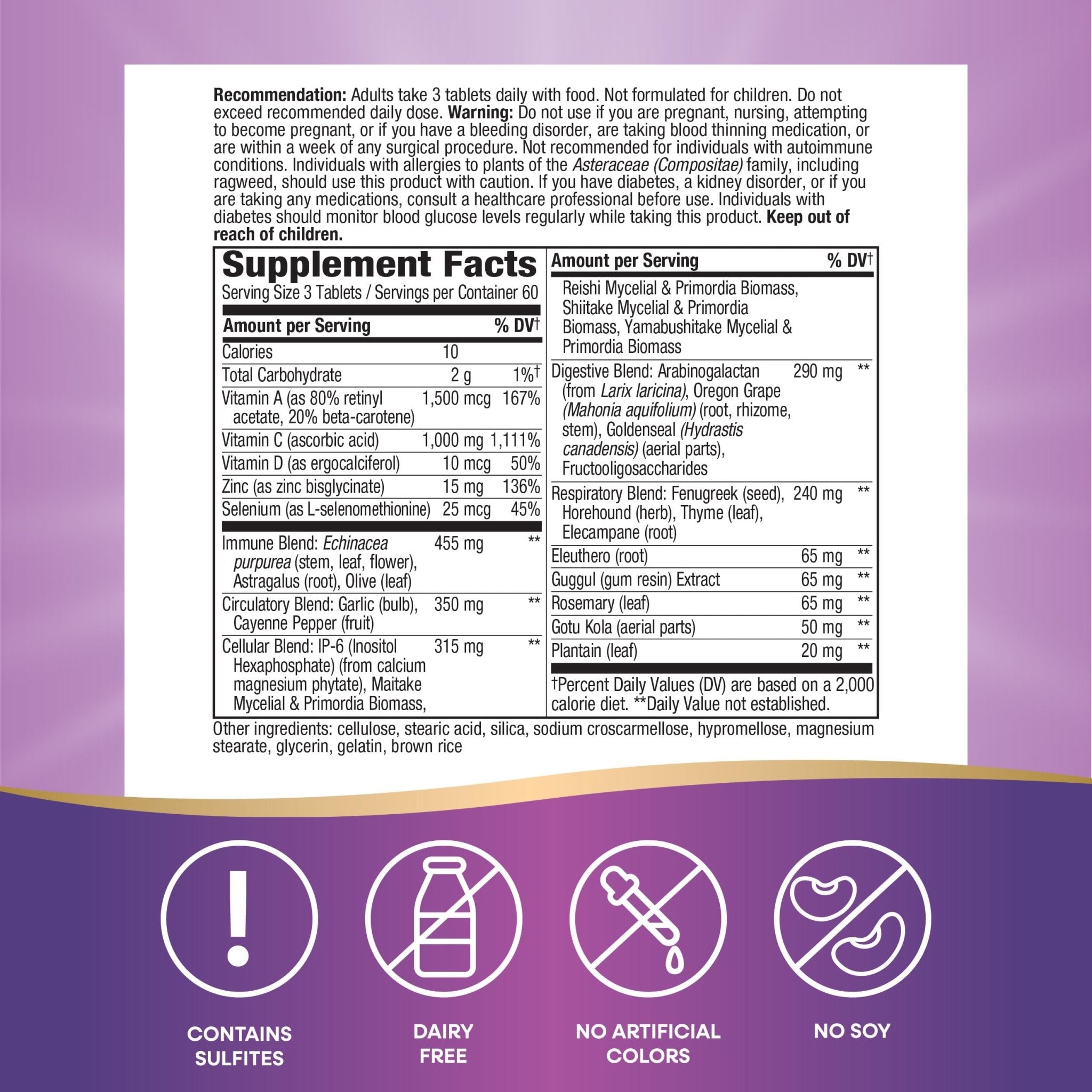 Nature's Way Systemwell Ultimate Immune* with Vitamins C, A, D, Zinc, & Selenium, Multi-System Botanical Blends Including Immune, Respiratory, Digestive & Circulatory, 180 Tablets (Packaging May Vary) - TrustMedUSA