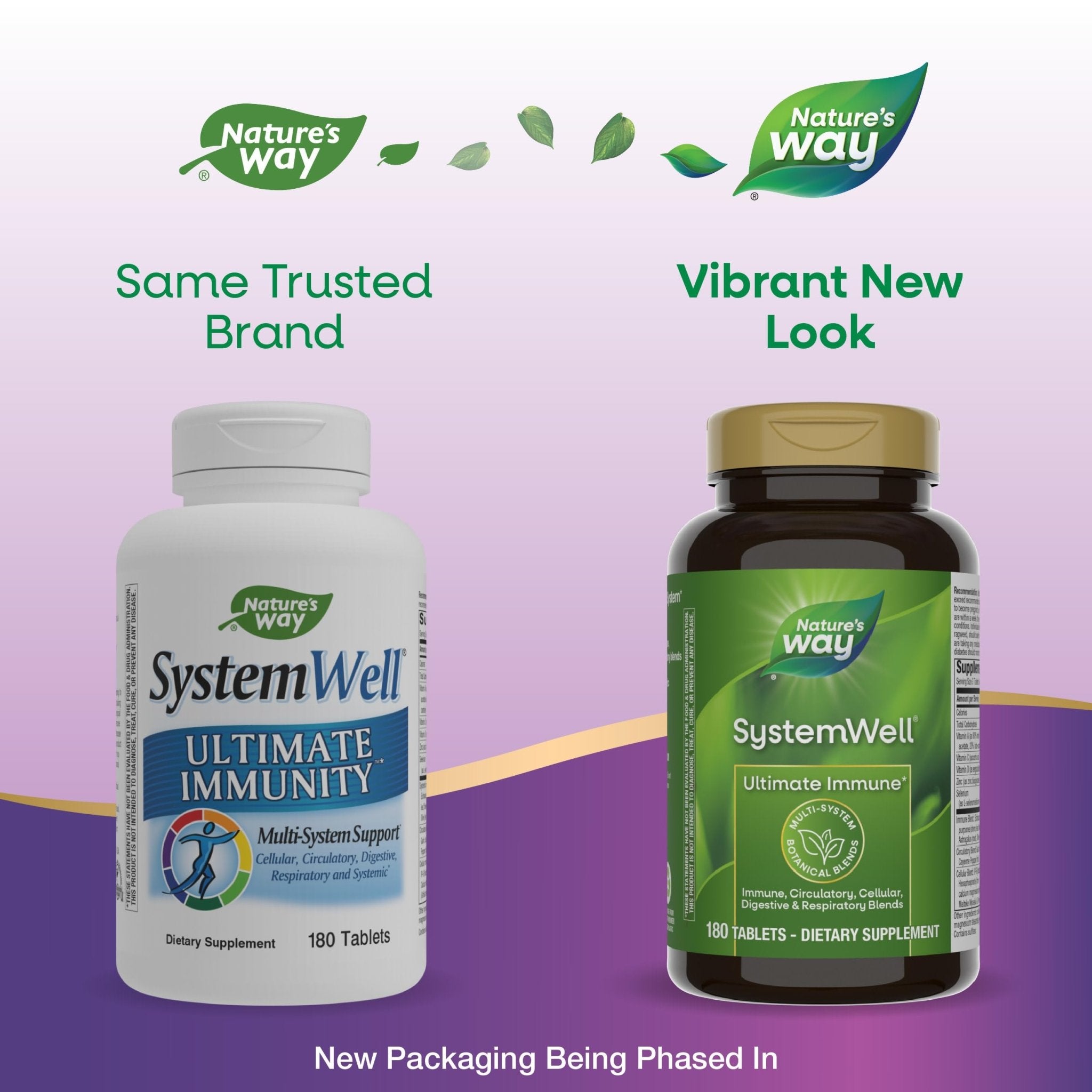Nature's Way Systemwell Ultimate Immune* with Vitamins C, A, D, Zinc, & Selenium, Multi-System Botanical Blends Including Immune, Respiratory, Digestive & Circulatory, 180 Tablets (Packaging May Vary) - TrustMedUSA
