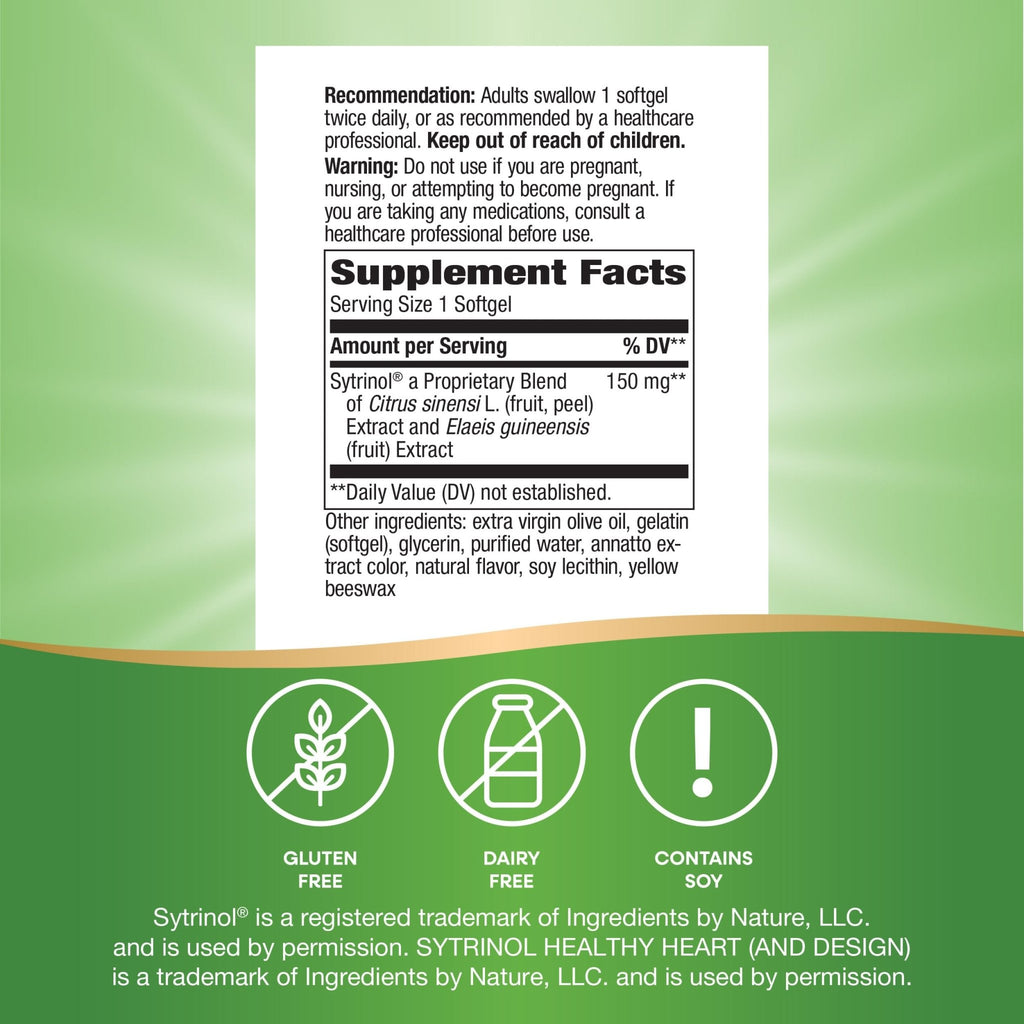 Nature's Way Sytrinol Cholesterol Control; Premium Blend; 60 Softgels - TrustMedUSA