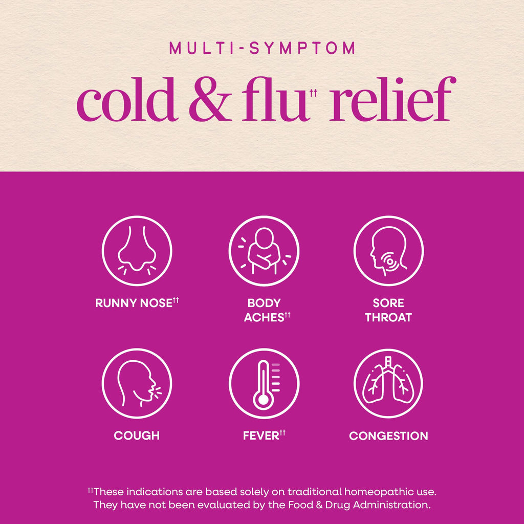 Nature’s Way Umcka Cold and Flu Relief Chewables, Non-Drowsy Multi-Symptom Relief, Homeopathic Cold Medicine & Remedy, Shortens & Reduces Severity of Colds, Berry-Flavored Cold & Flu Tablets, 20 Count - Maple Wellness Supplements